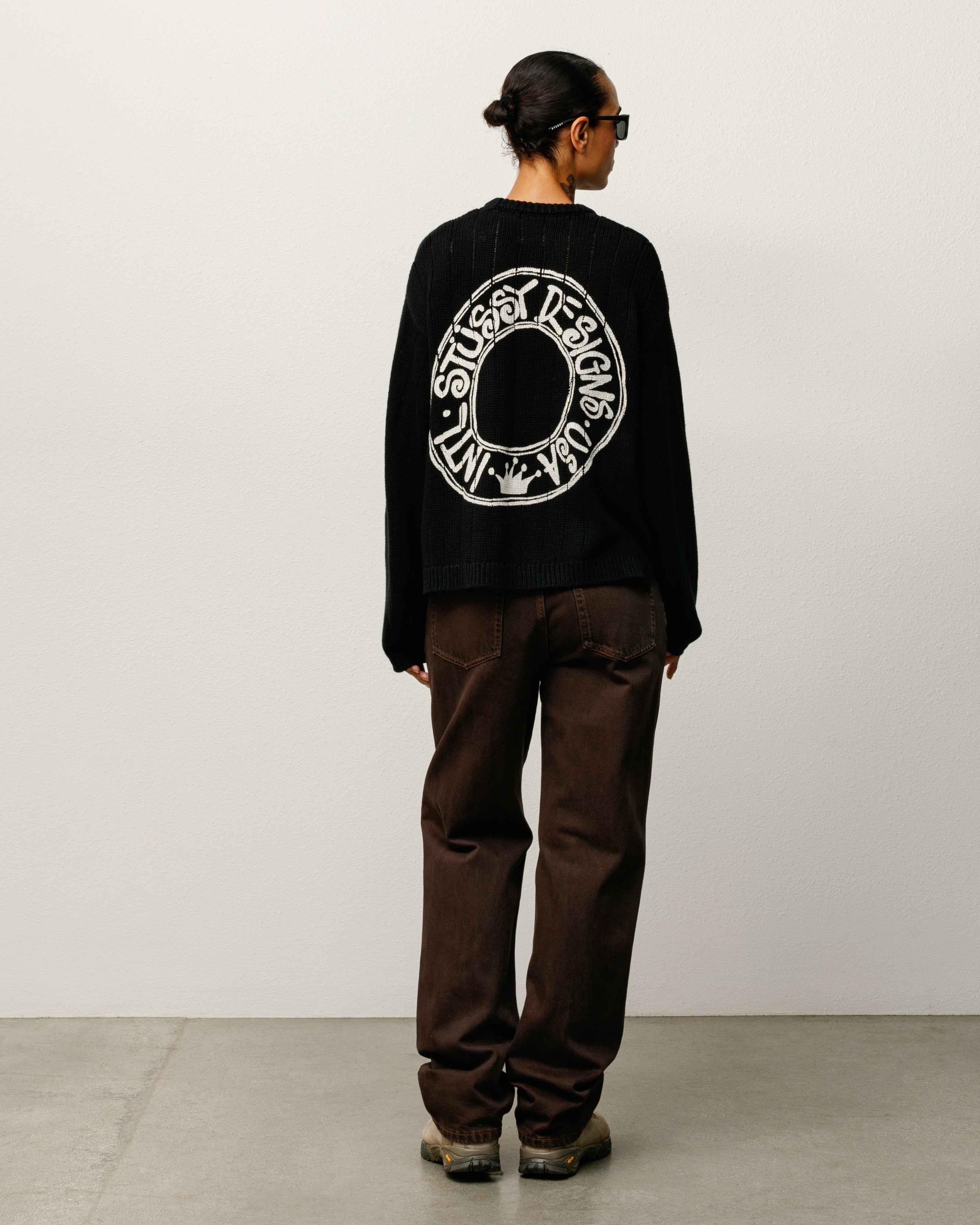 Buana Logo Sweater – Black | Tops & Knits | Stüssy Canada