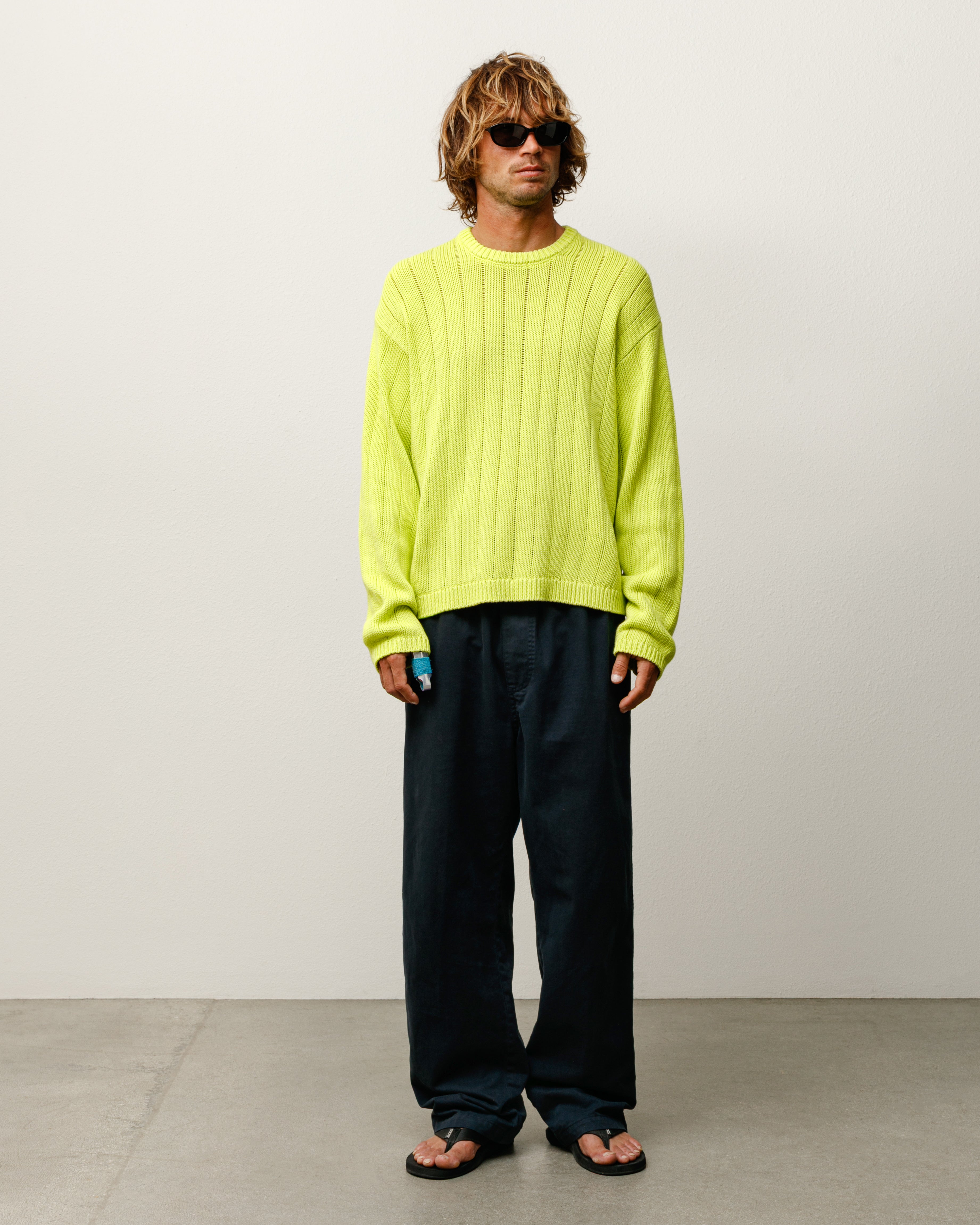 Buana Logo Sweater – Lime | Tops & Knits | Stüssy Canada