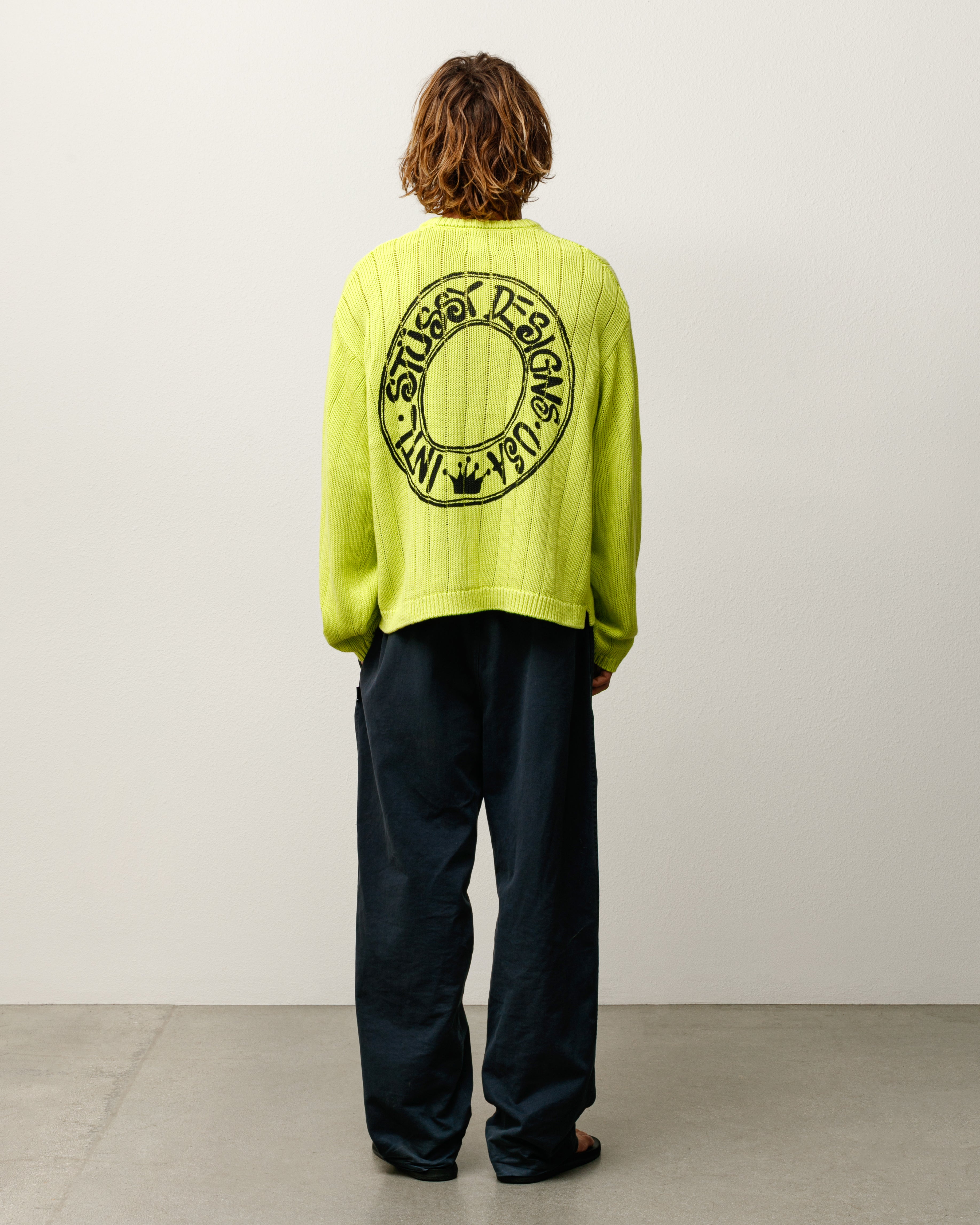 Buana Logo Sweater – Lime | Tops & Knits | Stüssy Canada