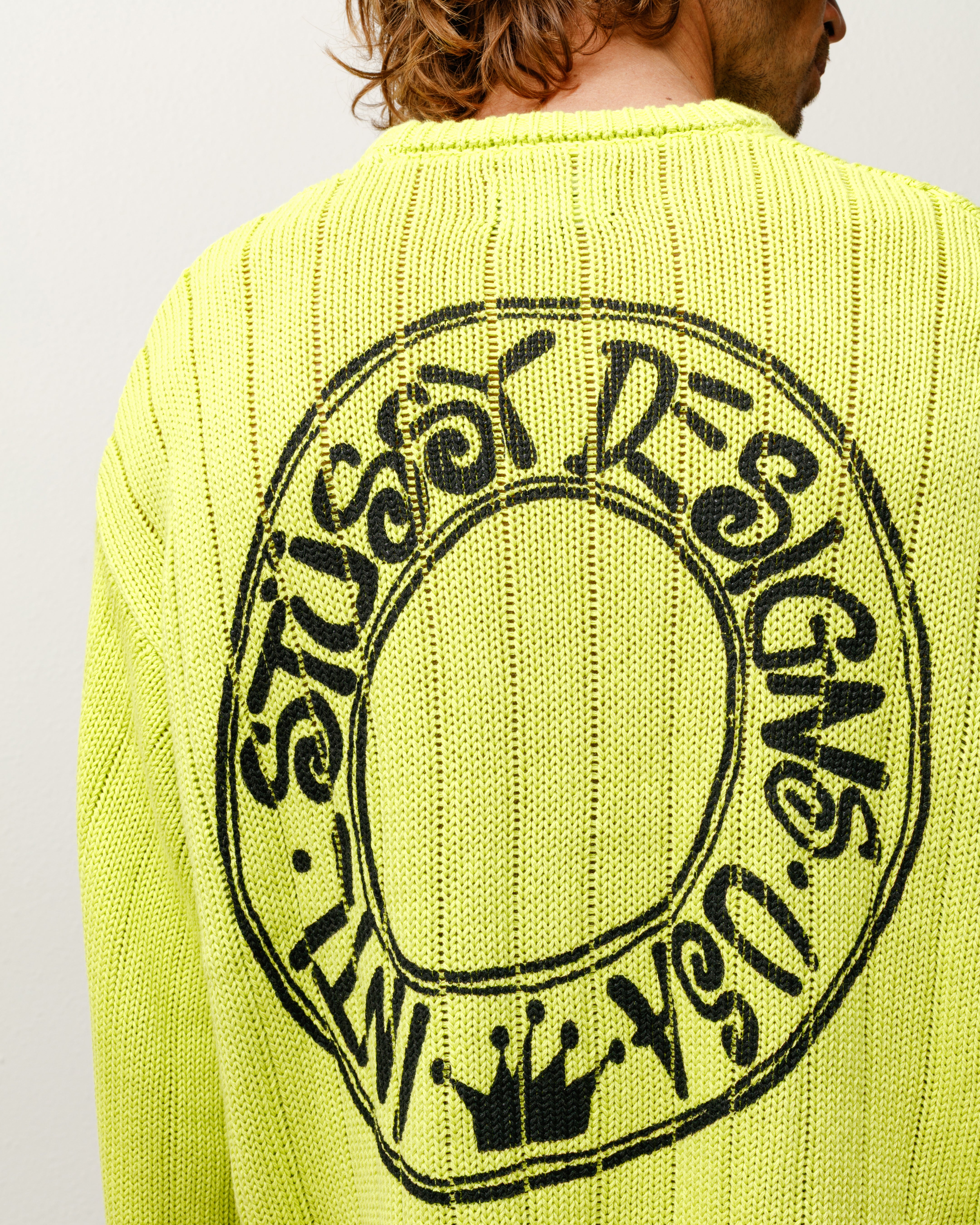 Buana Logo Sweater – Lime | Tops & Knits | Stüssy Canada