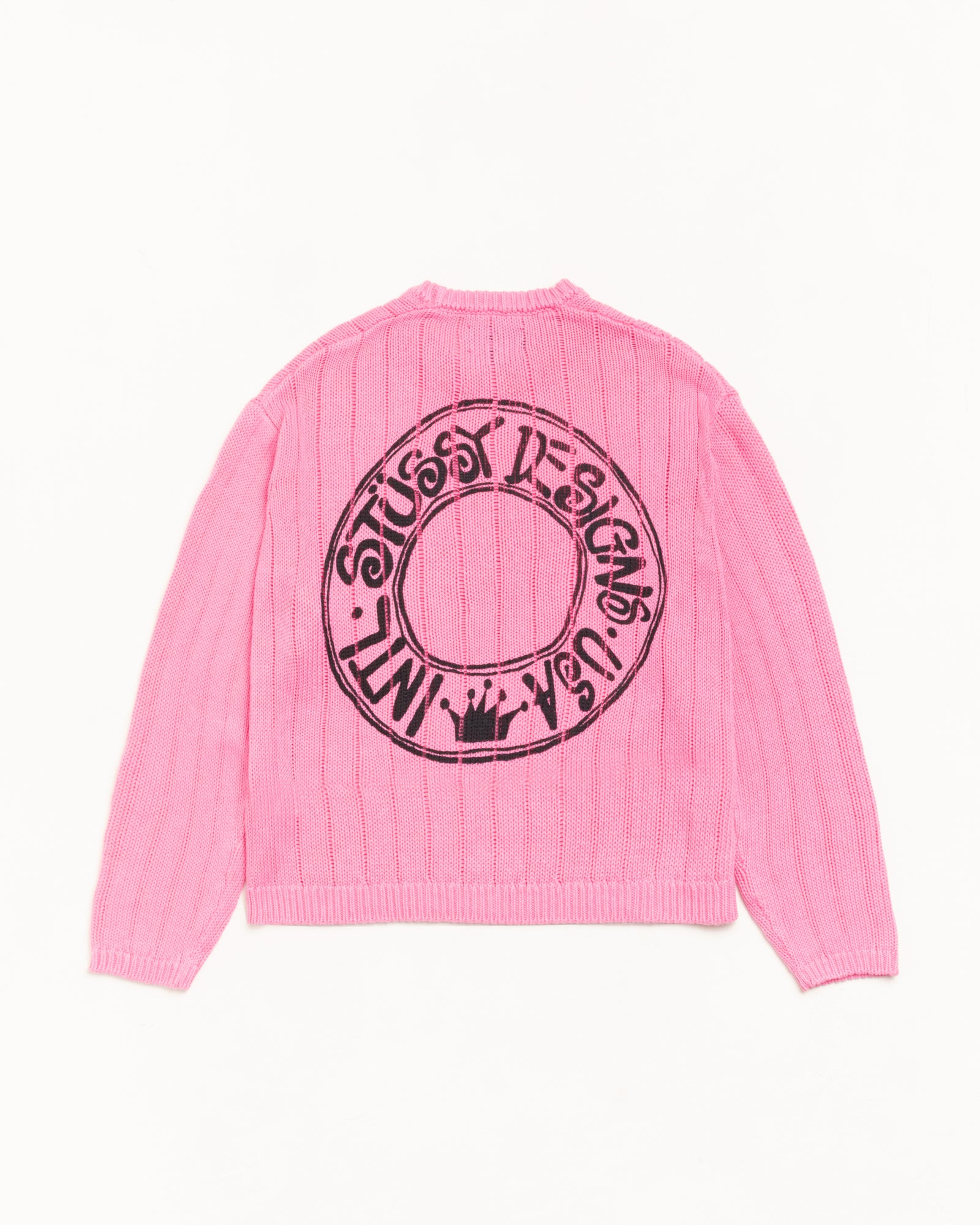 Buana Logo Sweater – Pink | Tops & Knits | Stüssy Canada