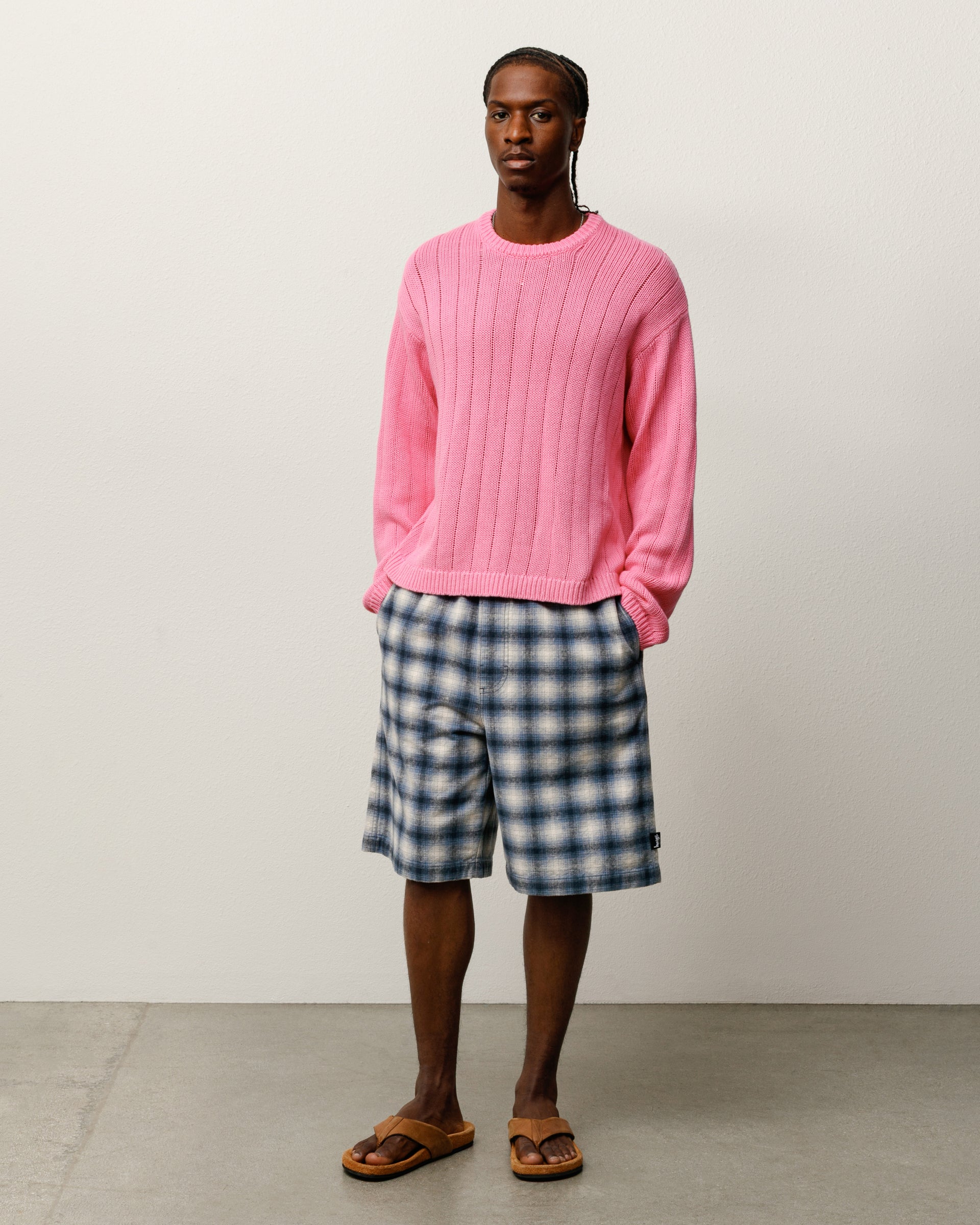 Buana Logo Sweater Mens Long Sleeve In Pink