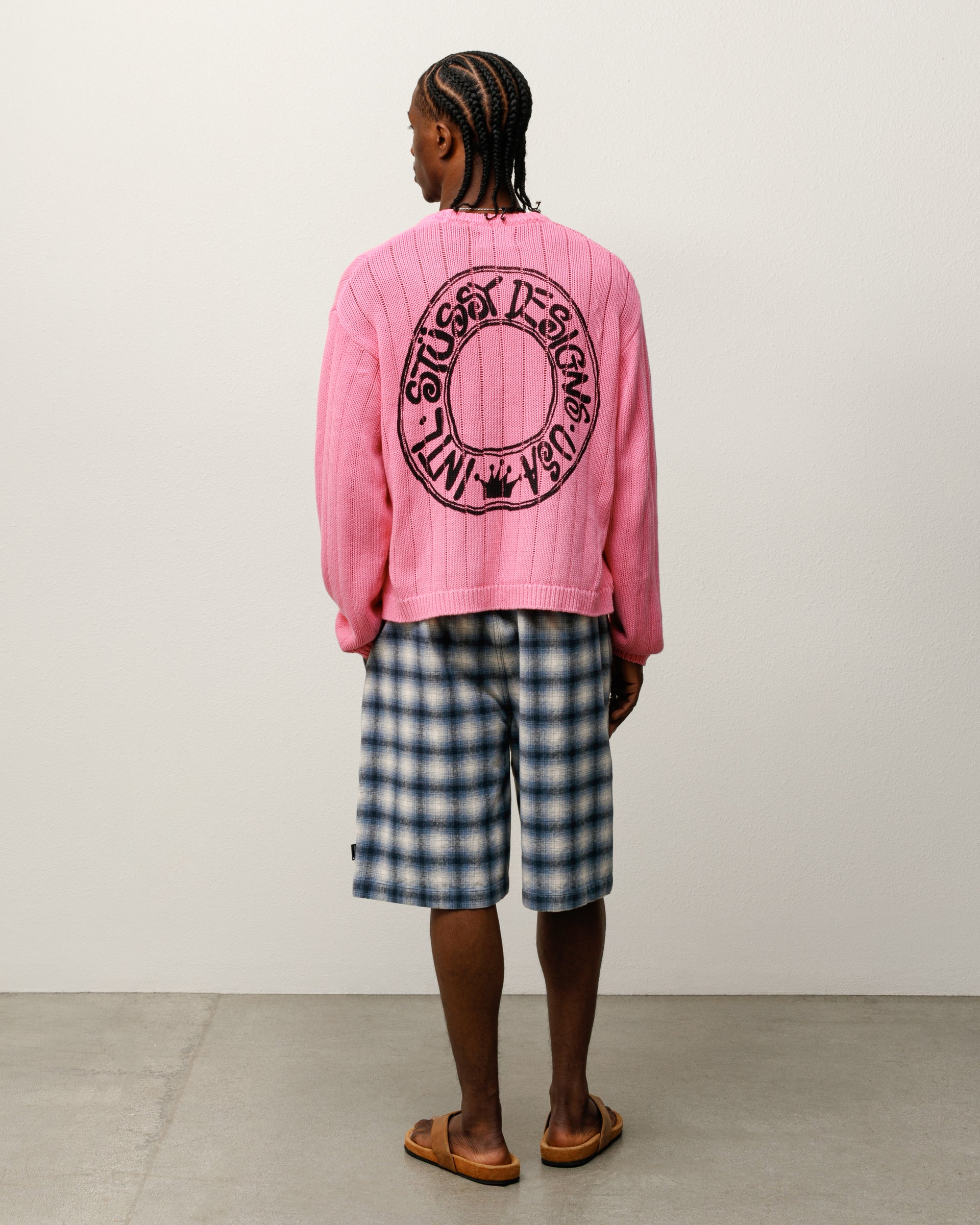 Buana Logo Sweater Mens Long Sleeve In Pink