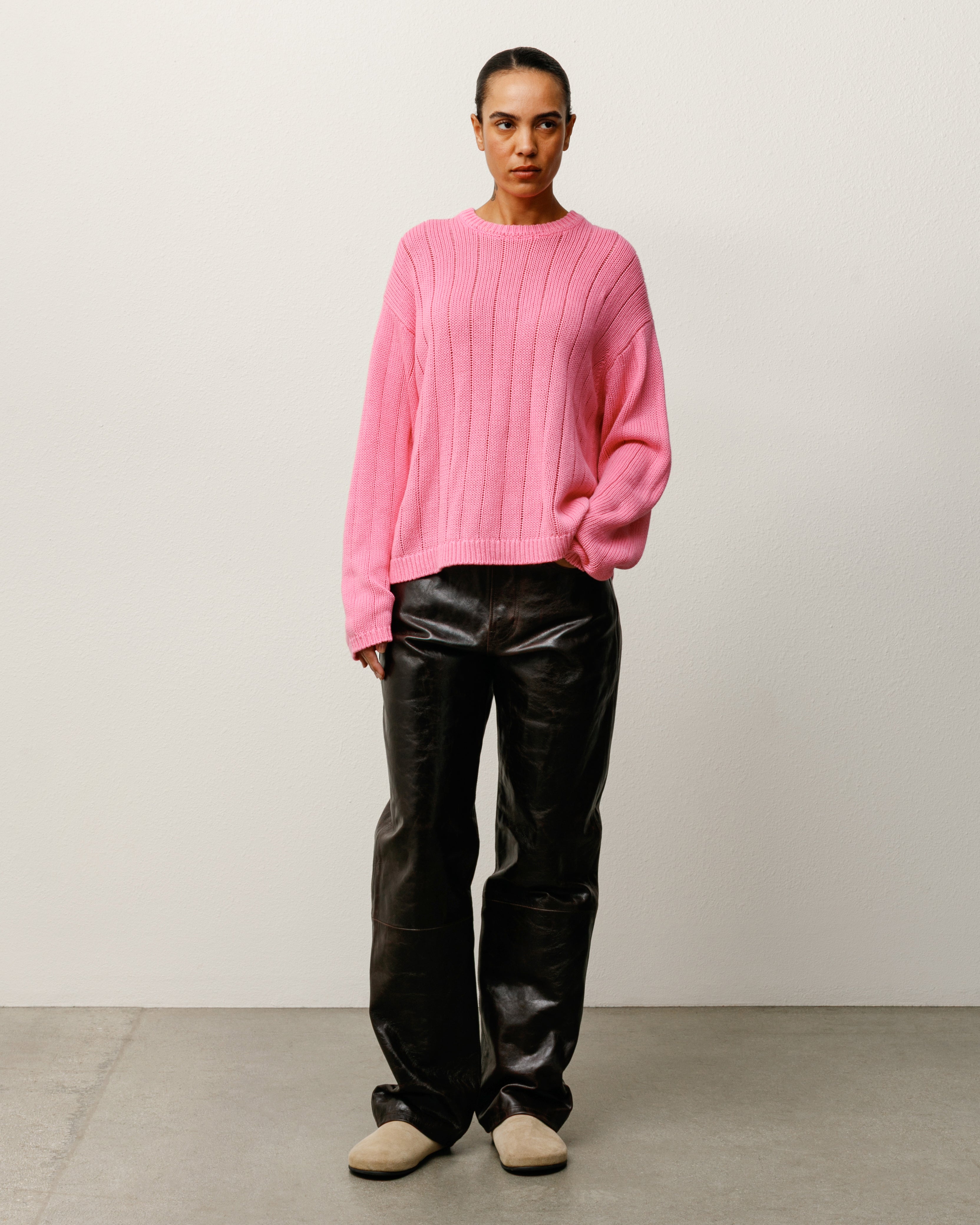 Buana Logo Sweater – Pink | Tops & Knits | Stüssy Canada