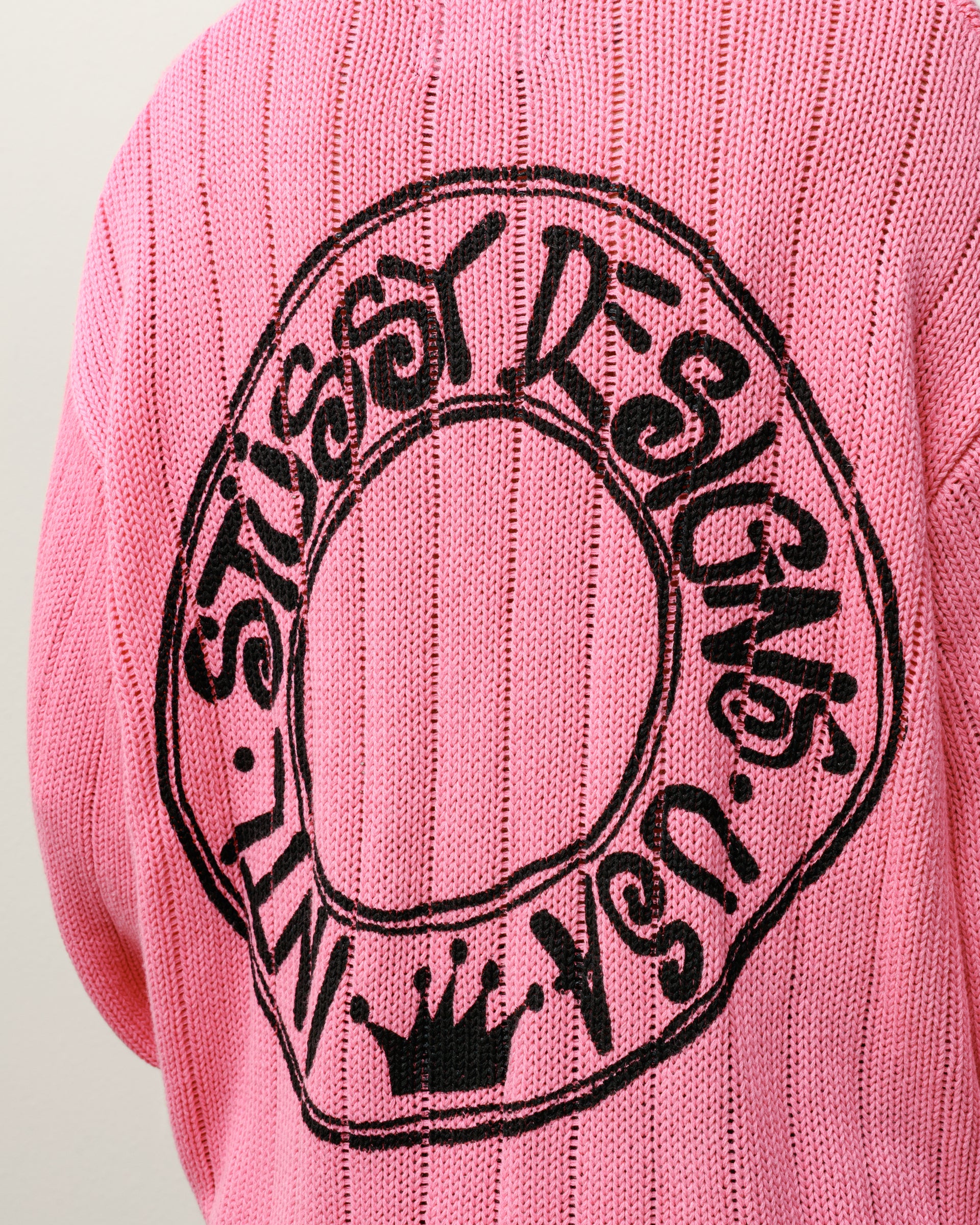 Buana Logo Sweater Mens Long Sleeve In Pink