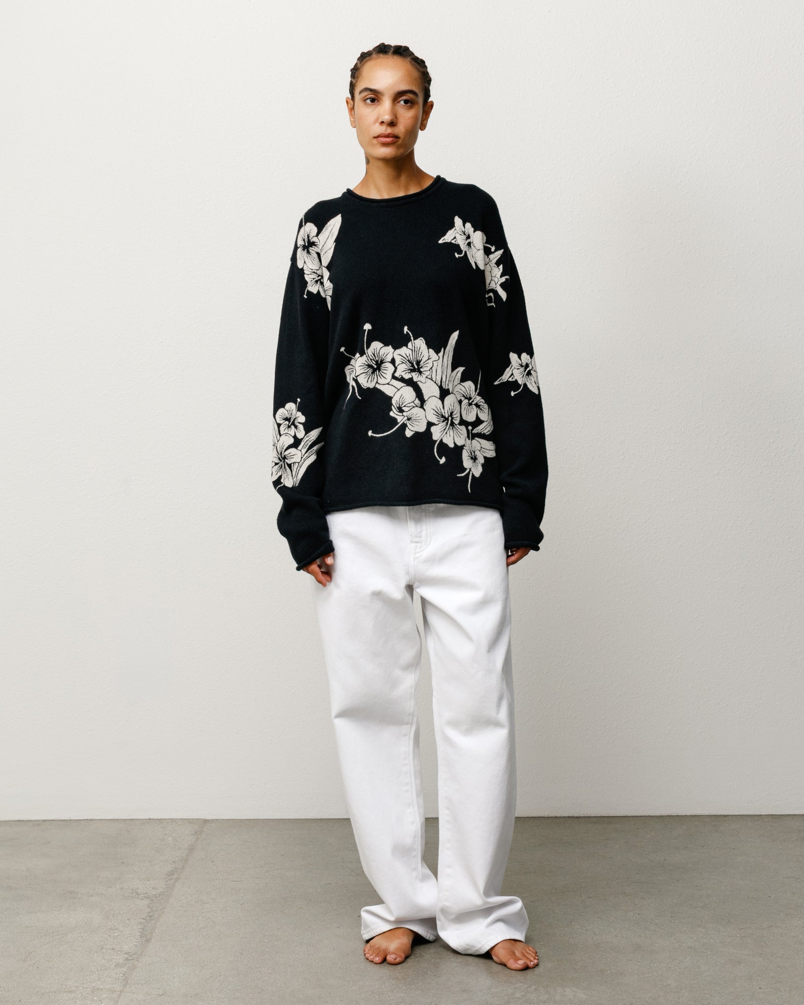 新品同様✨エンフォルド PIPING-FLOWER PULLOVER 白 38 Floral Roll Neck Sweater – Black | Tops & Knits | Stüssy Canada