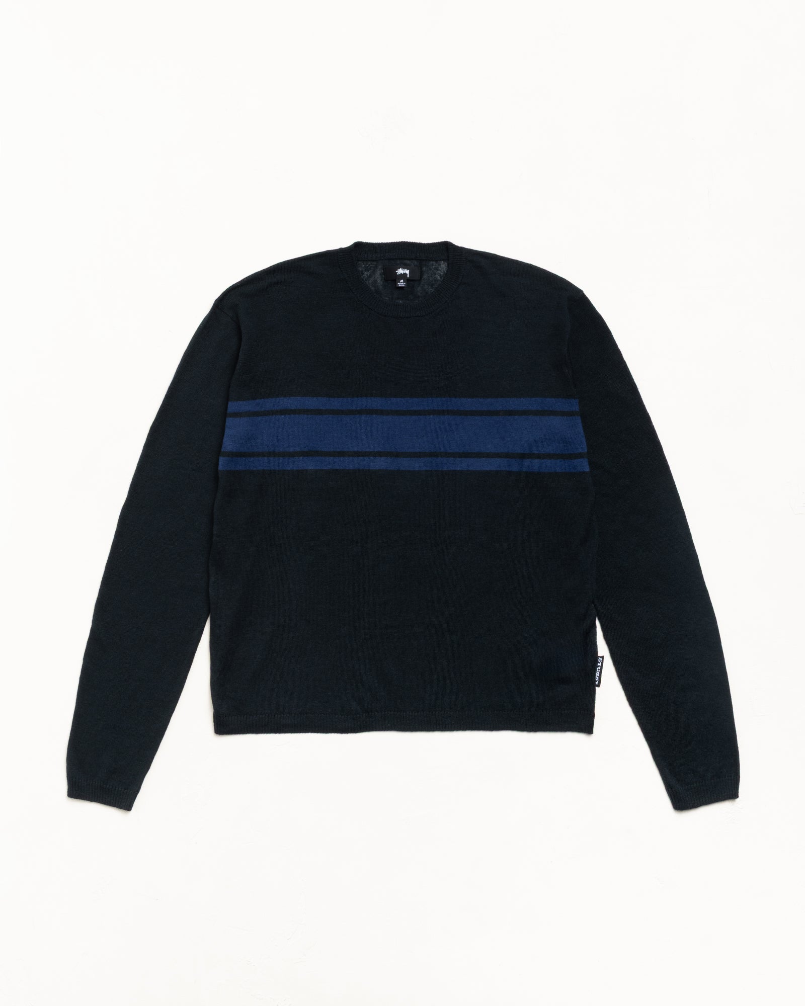 Striped Long Sleeve Sweater Unisex Long Sleeve In Black