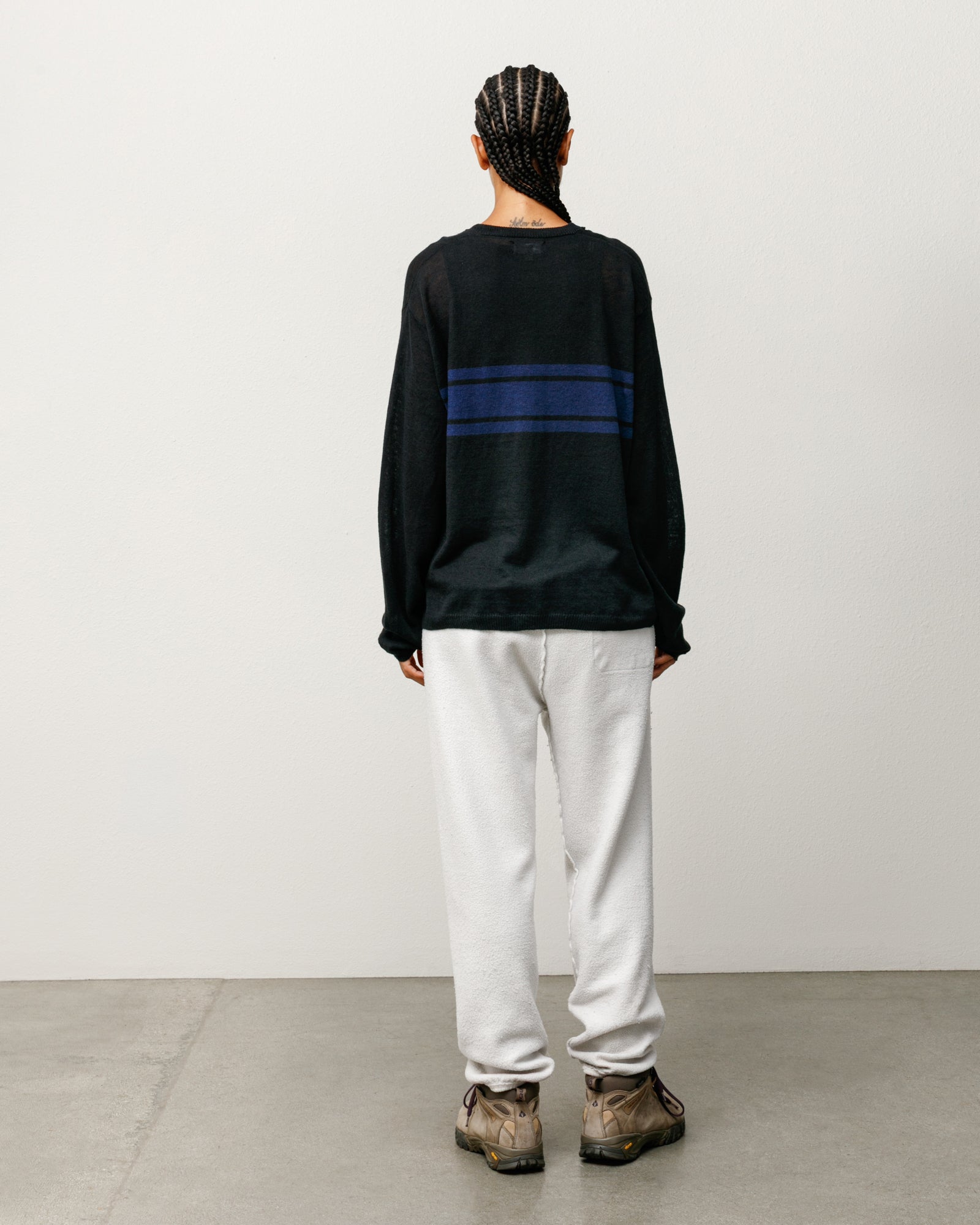 Striped Long Sleeve Sweater Unisex Long Sleeve In Black
