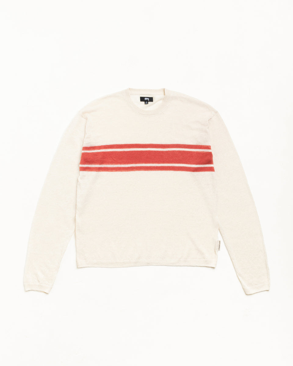 Striped Long Sleeve Sweater Unisex Long Sleeve In Bone
