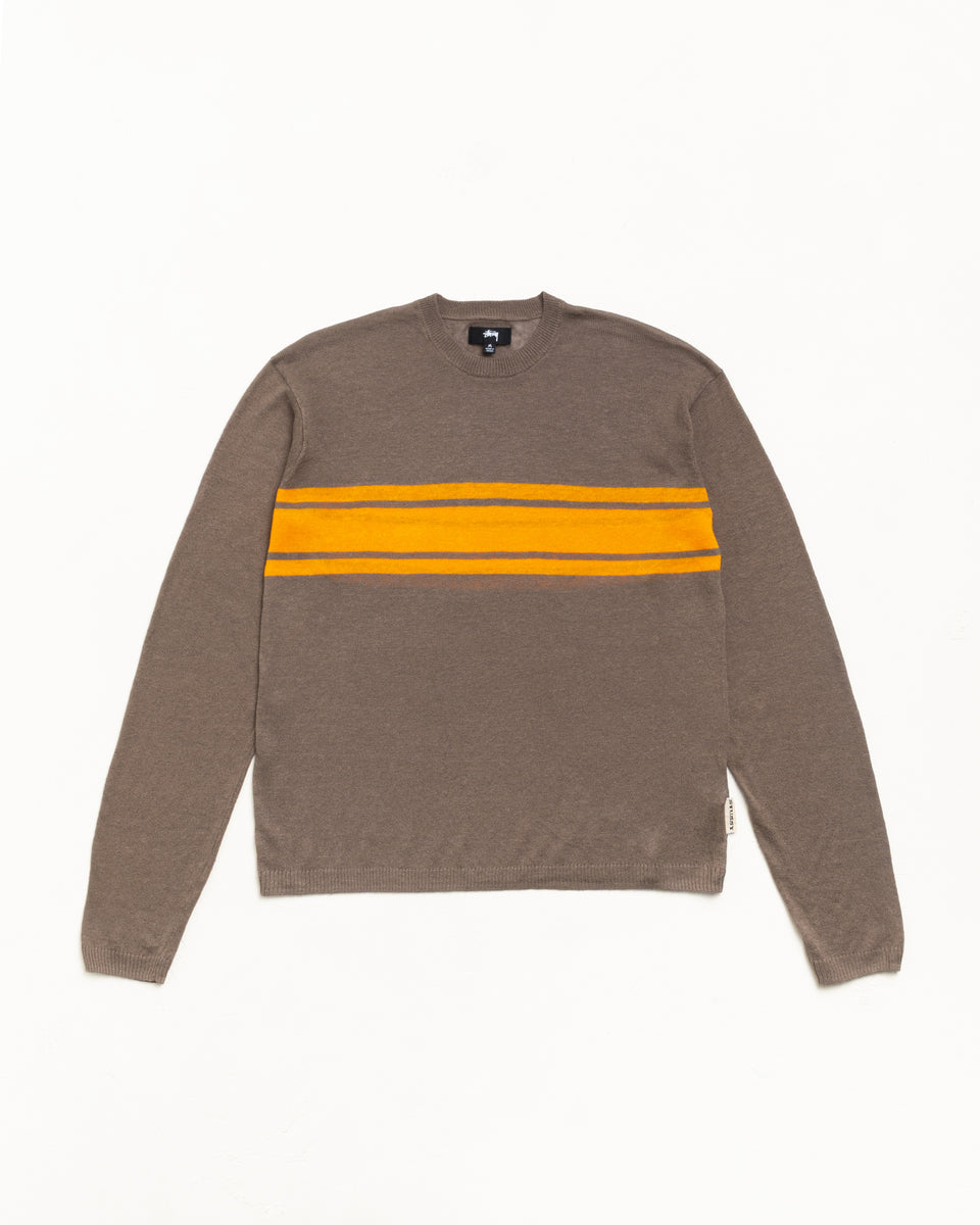 Striped Long Sleeve Sweater Unisex Long Sleeve In Brown
