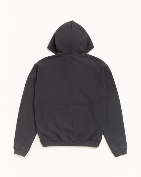 Stussy Sport Zip Hood Unisex Long Sleeve In Washed Black
