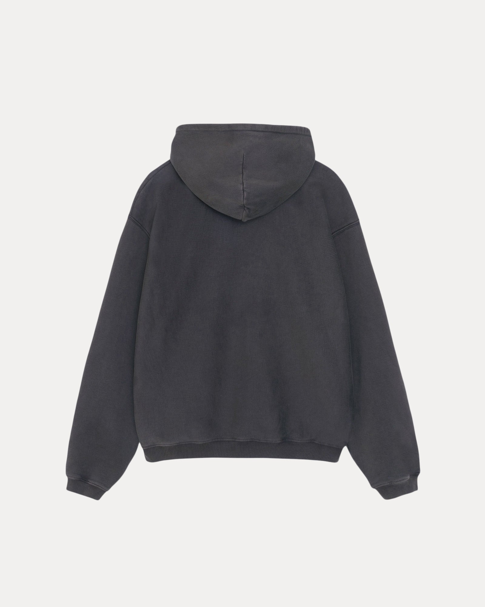Faded Graphic Zip Hood Mens Long Sleeve In Washed Black
