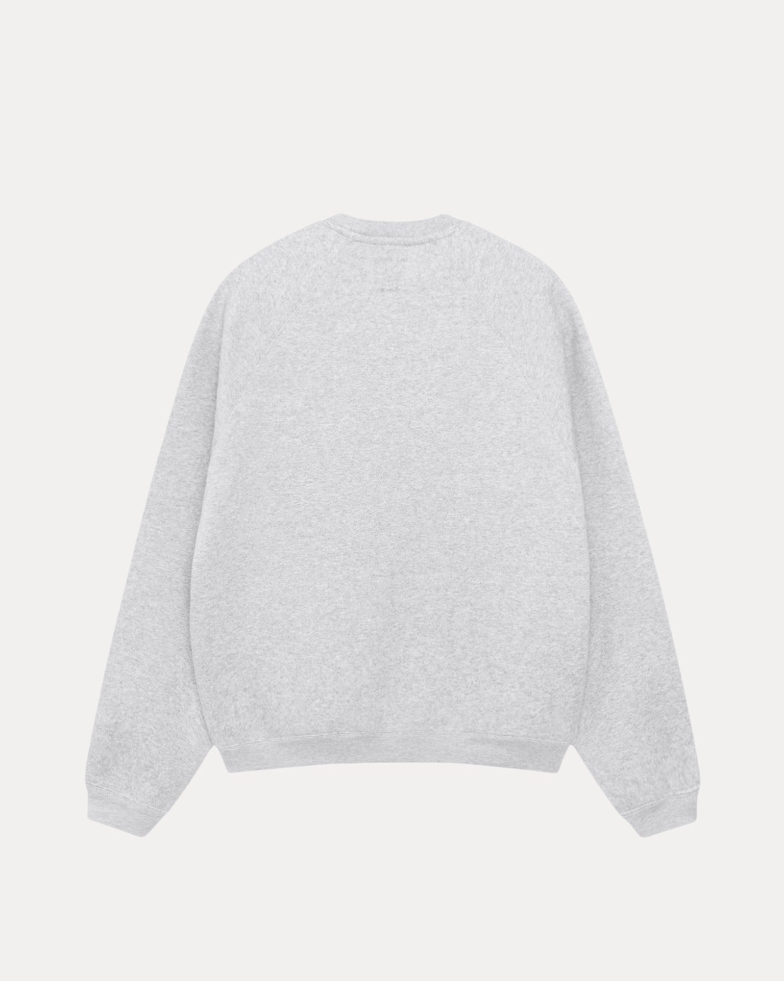 Fleece Raglan Crew Mens Long Sleeve In Ash Heather