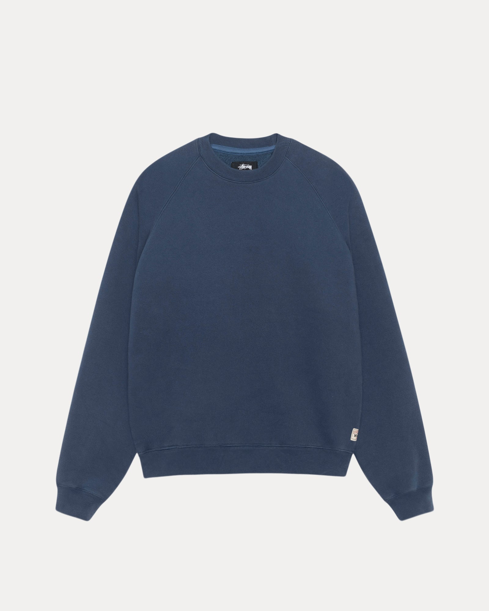 Fleece Raglan Crew Mens Long Sleeve In Navy