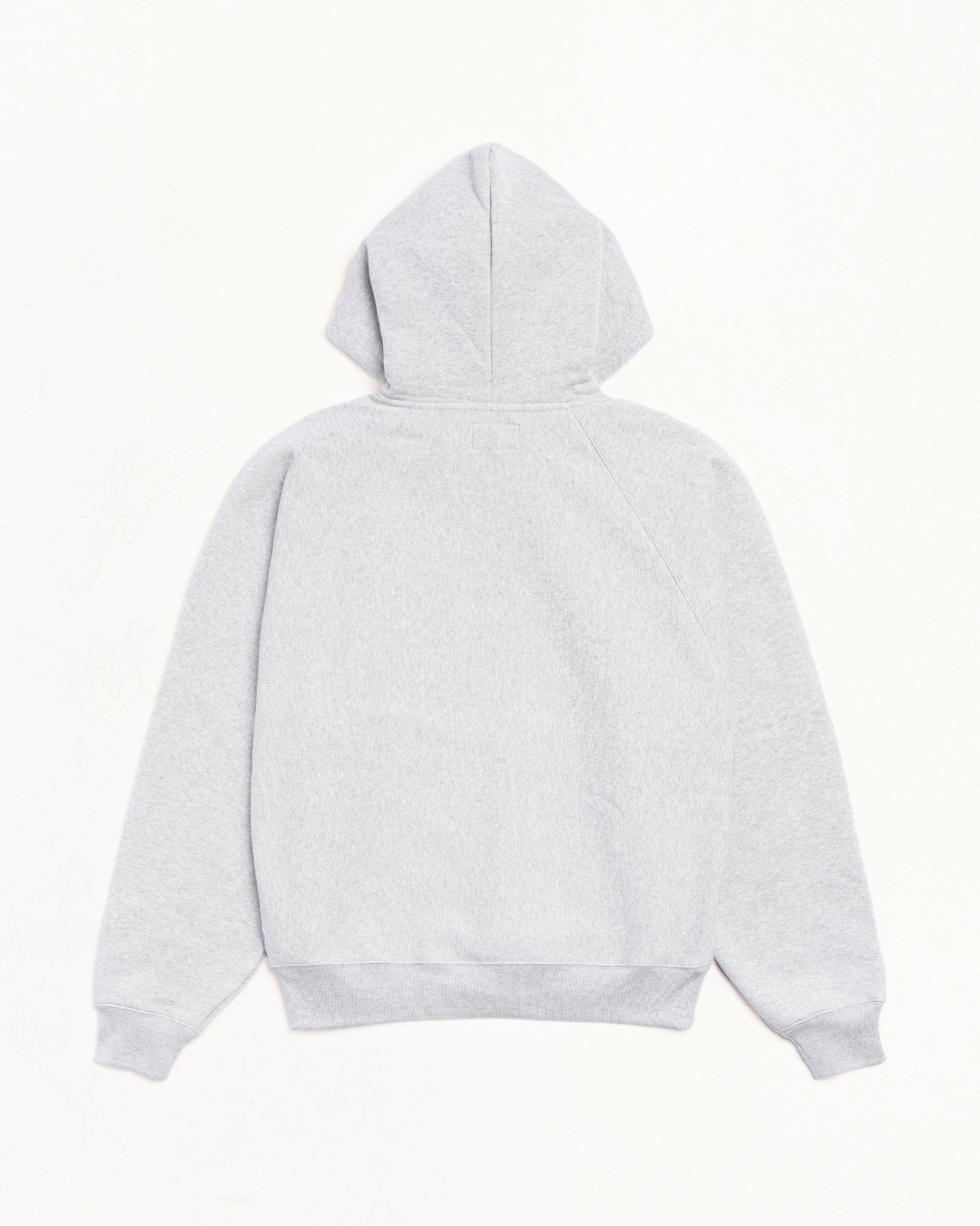 Raglan Zip Hood Mens Long Sleeve In Ash Heather