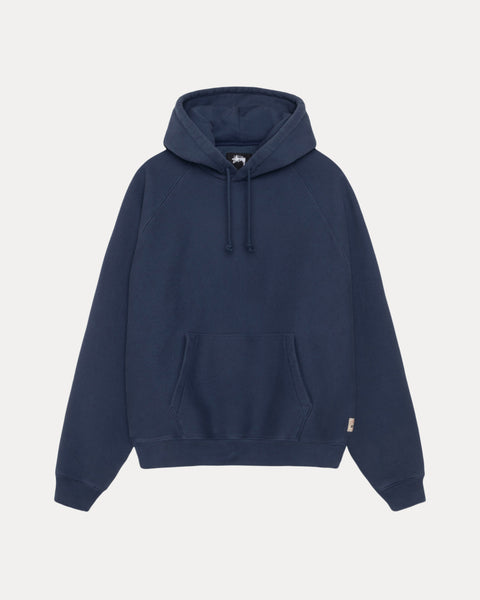 Fleece Raglan Hood Mens Long Sleeve In Navy