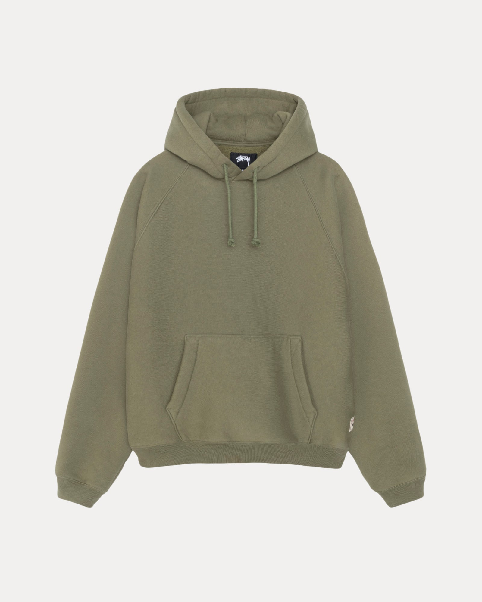 Fleece Raglan Hood Mens Long Sleeve In Olive
