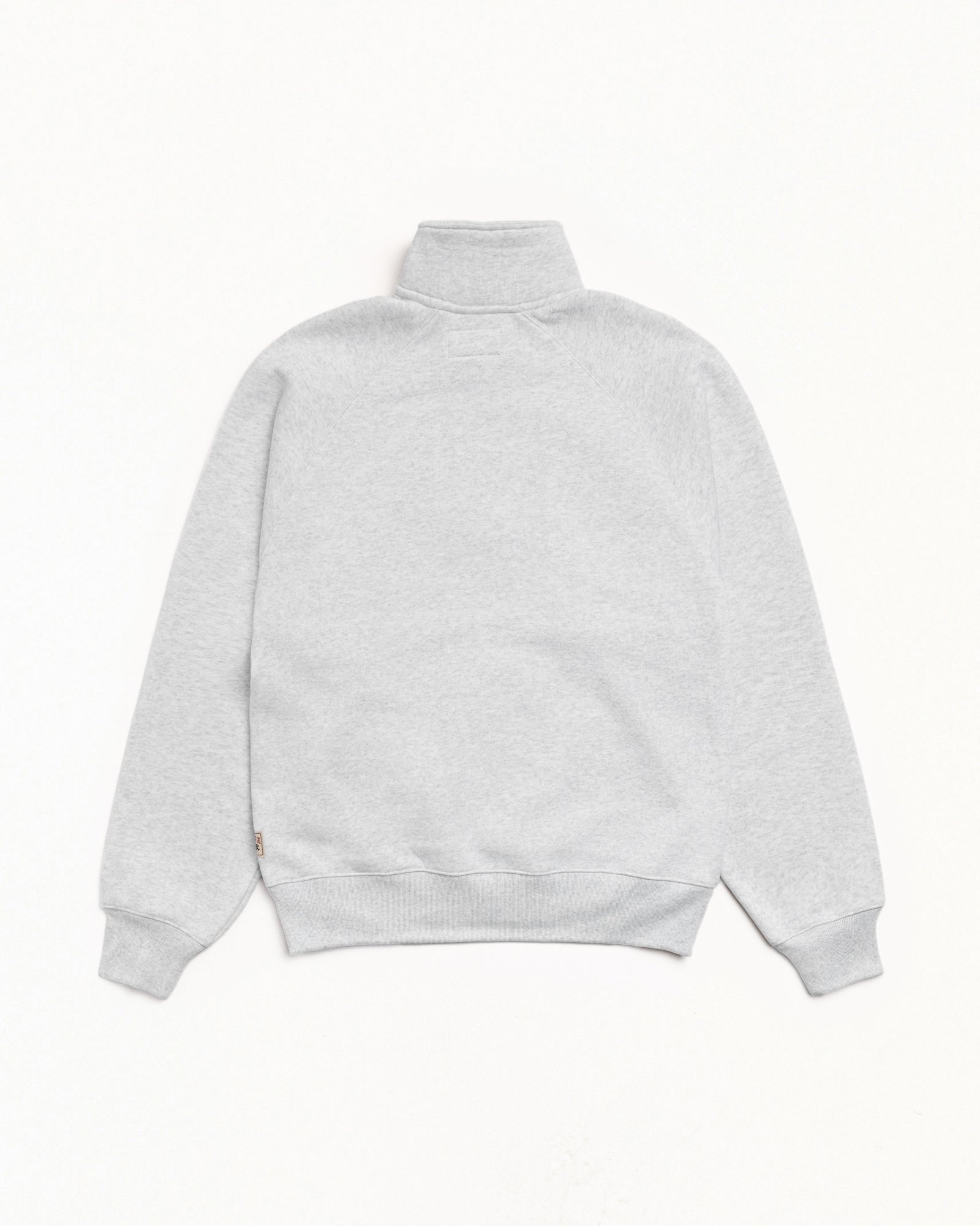 Fleece Raglan Zip Mock Mens Long Sleeve In Ash Heather