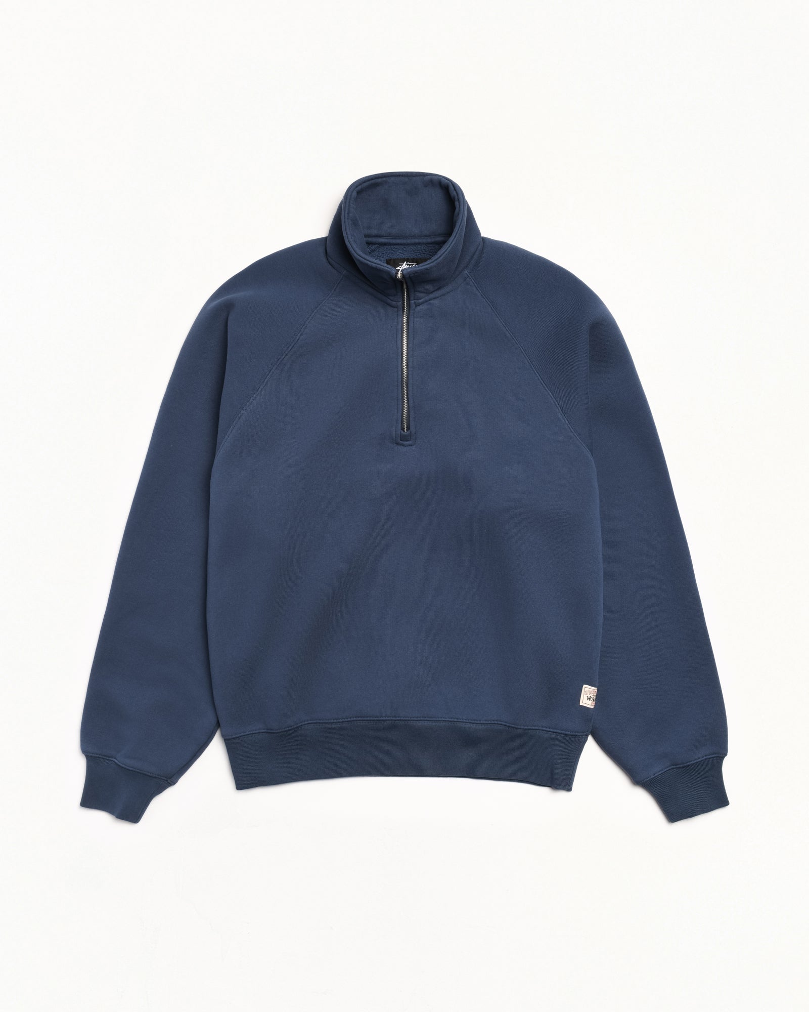 Fleece Raglan Zip Mock Mens Long Sleeve In Navy