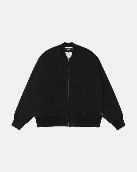 Thermal Lined Fleece Zip Mens Long Sleeve In Black
