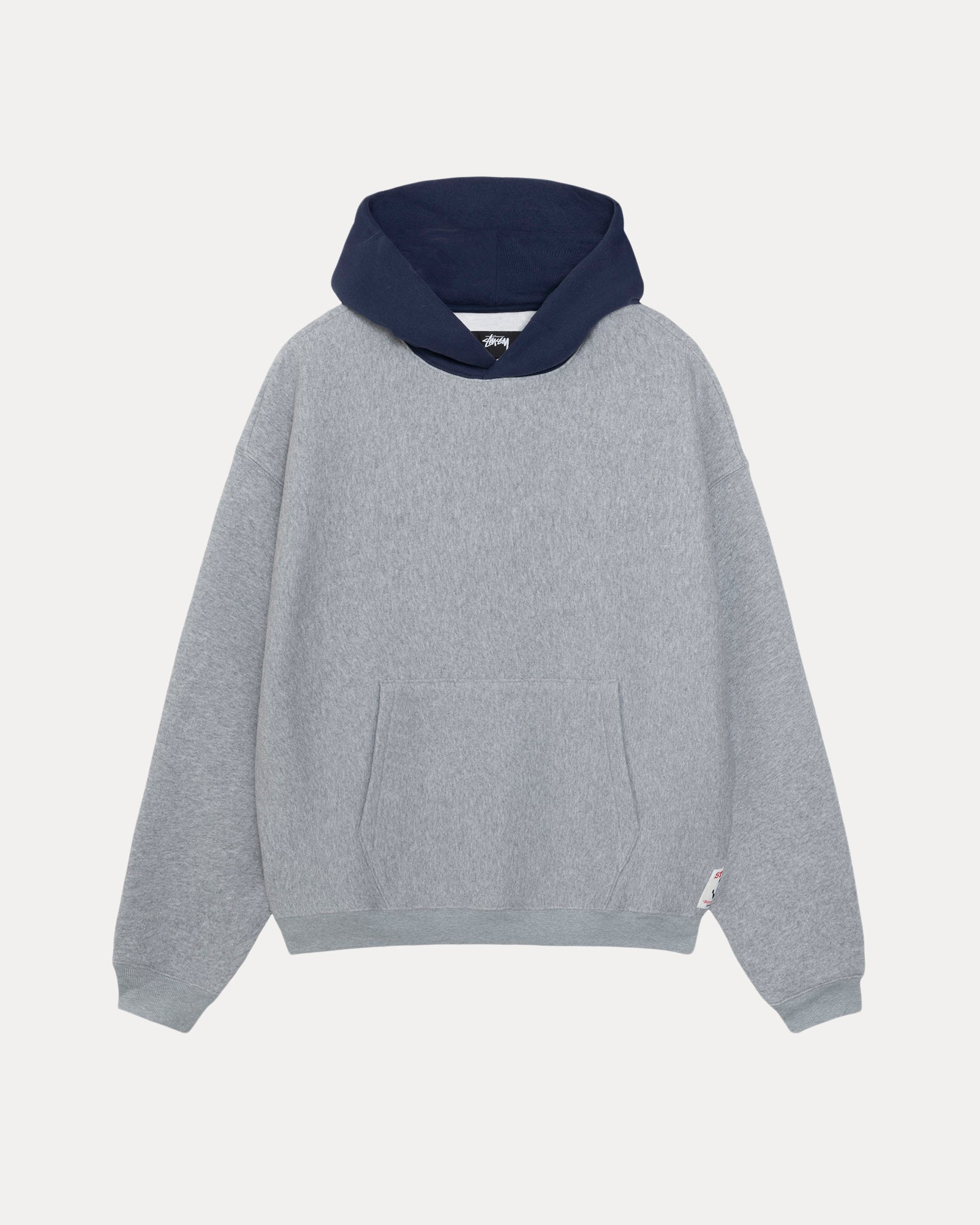 Two Tone Hood Mens Long Sleeve In Grey Heather