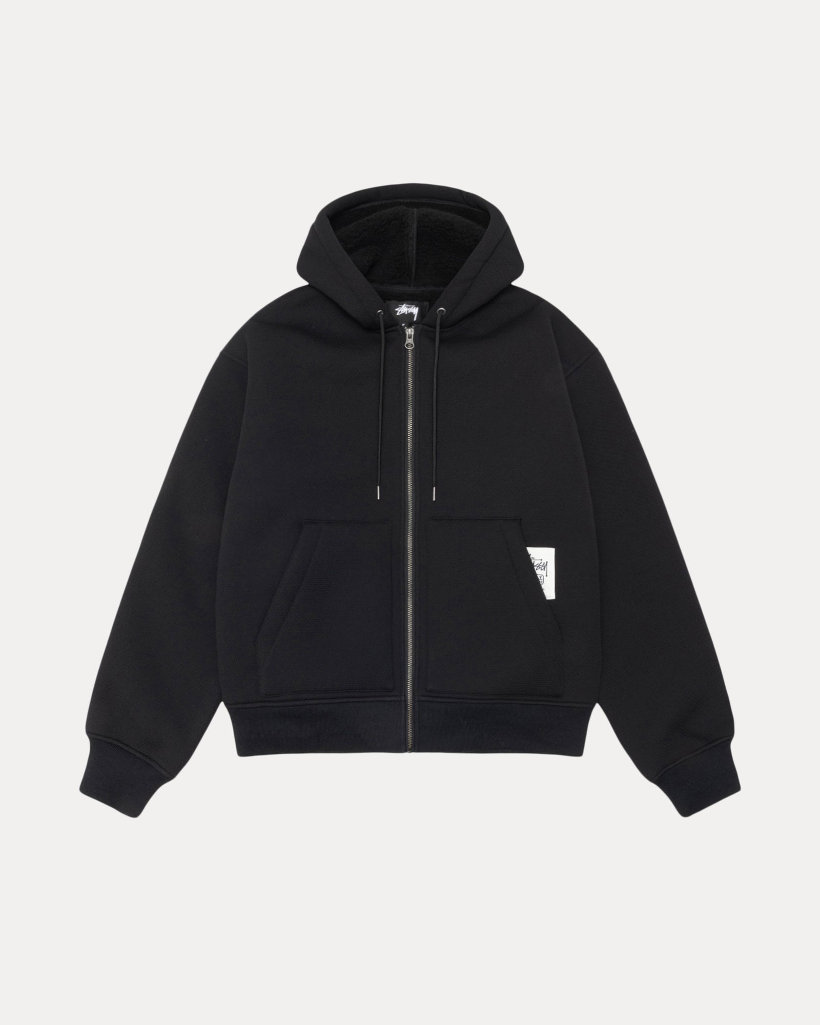 Bonded Sherpa Lined Hood Mens Long Sleeve In Black