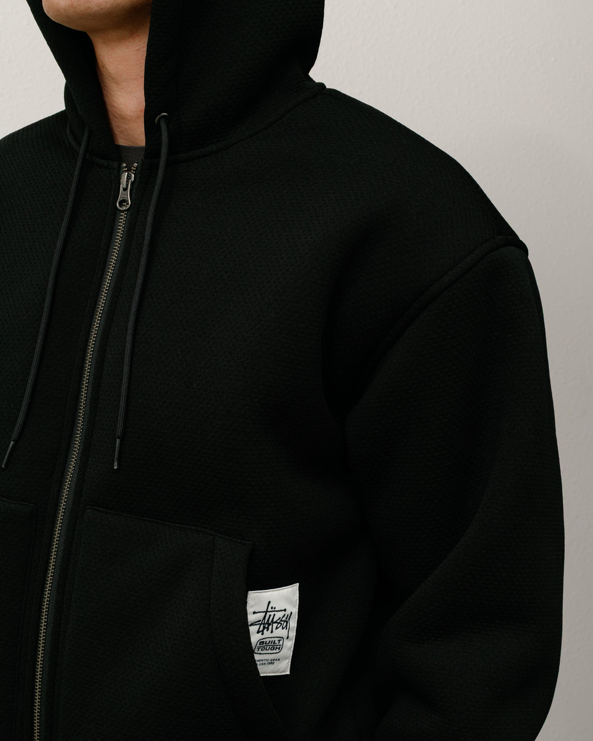 Bonded Sherpa Hoodie – Black | Sweats | Stüssy Canada