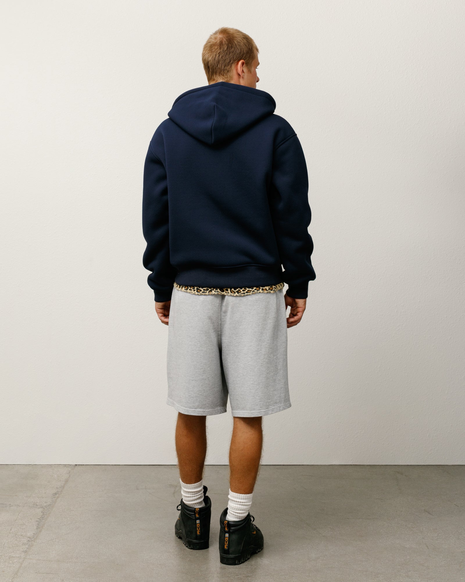 Bonded Sherpa Lined Hood Mens Long Sleeve In Blue
