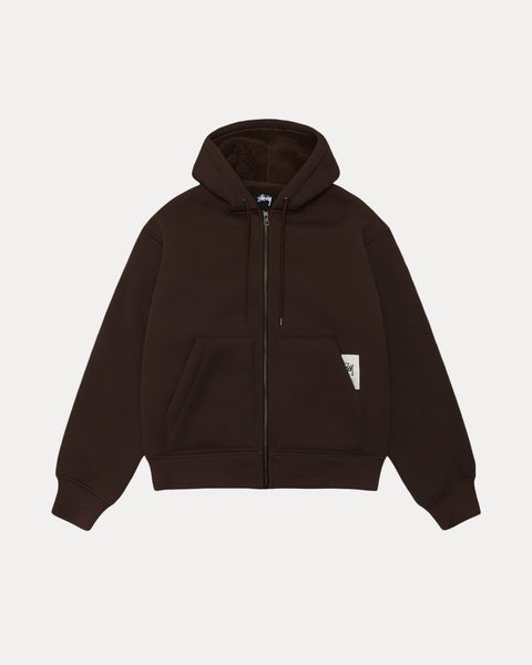 Bonded Sherpa Lined Hood Mens Long Sleeve In Brown
