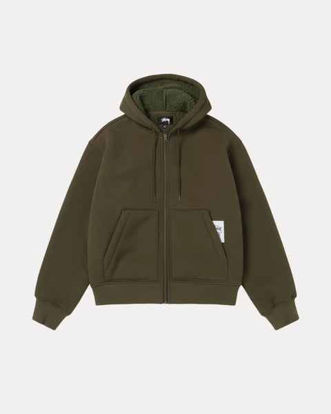 Bonded Sherpa Lined Hood Mens Long Sleeve In Green