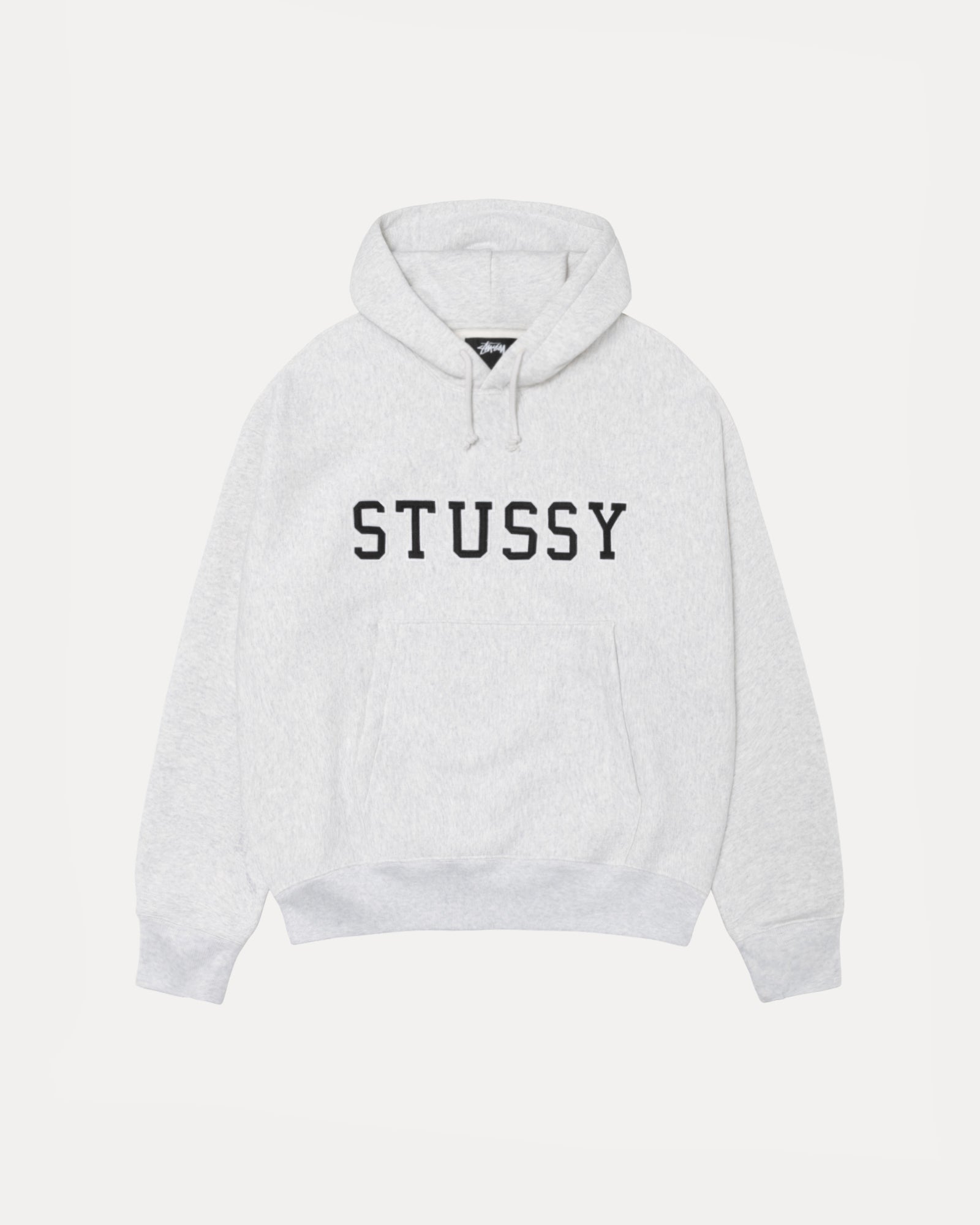 Stussy Applique Hood Mens Long Sleeve In Ash Heather