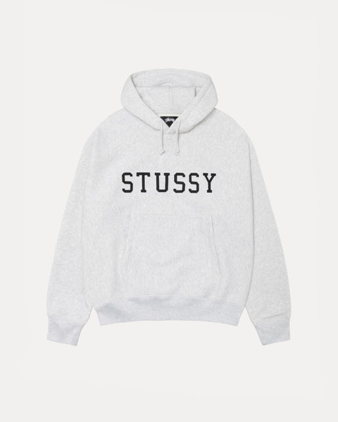 Stussy Applique Hood Mens Long Sleeve In Ash Heather