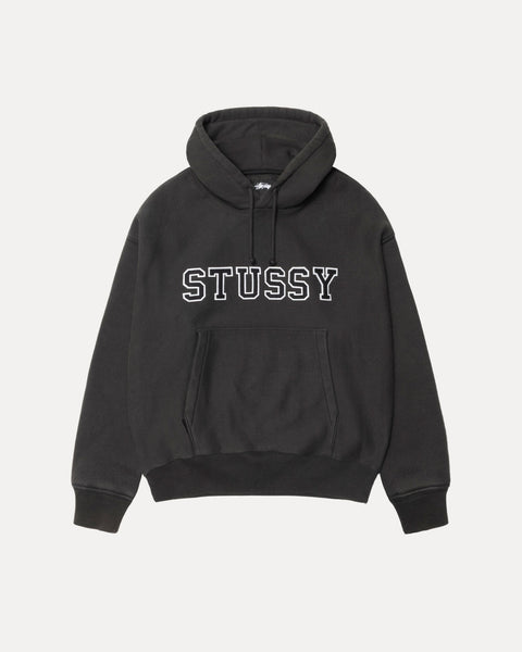 Stussy Applique Hood Mens Long Sleeve In Black
