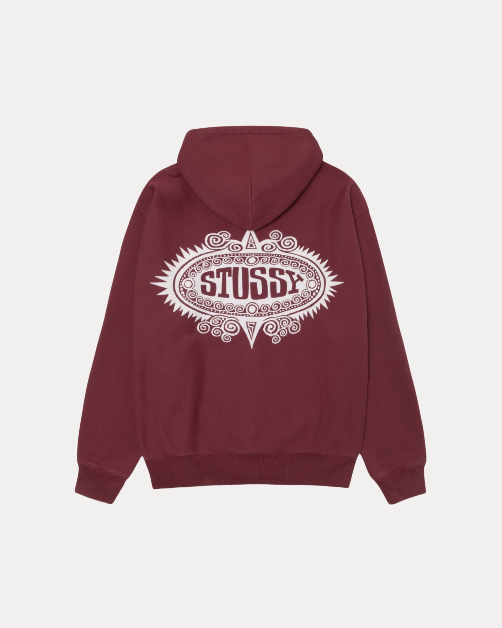 Mantra Zip Hood Mens Long Sleeve In Burgundy