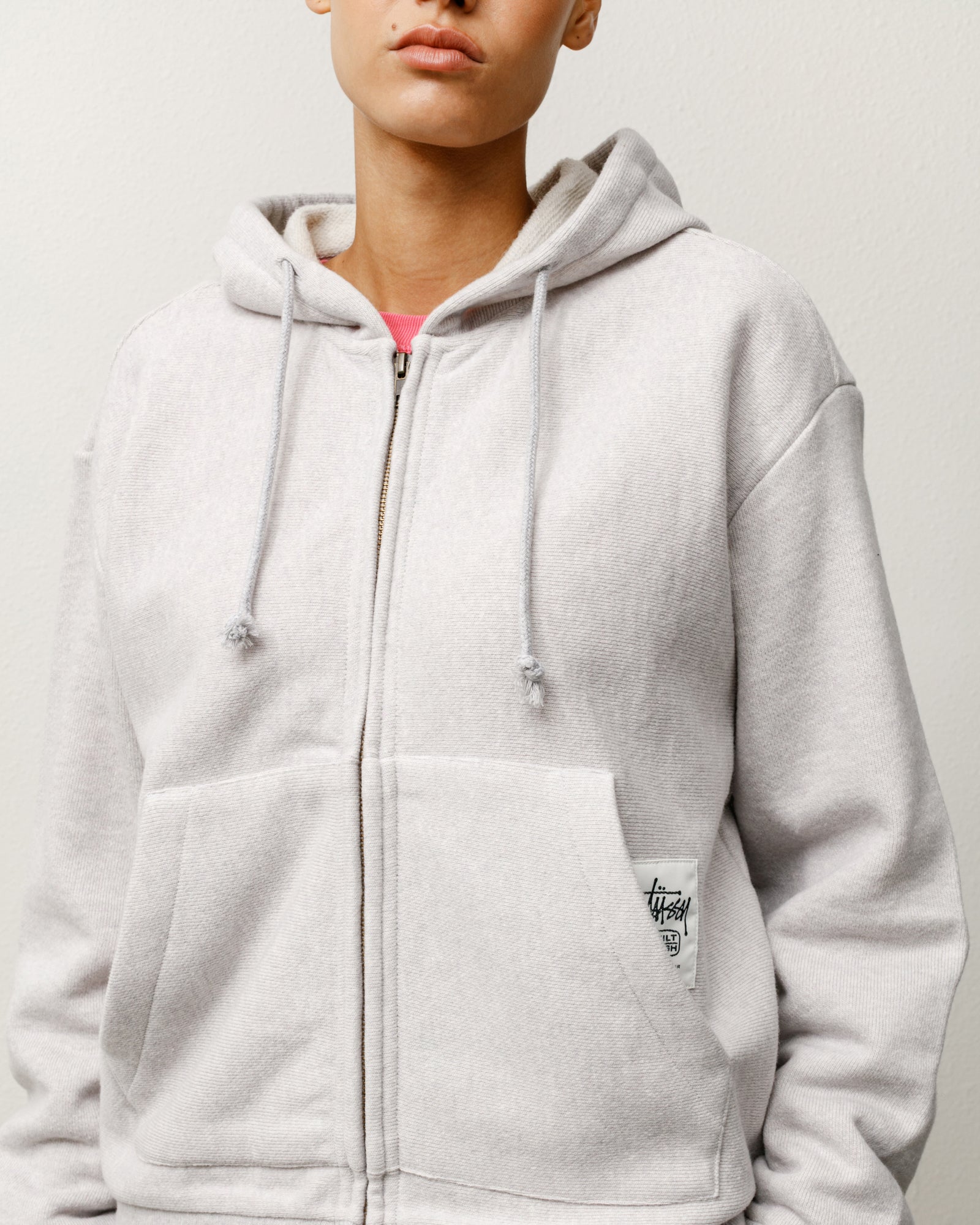 Patch Zip Knit Hoodie – Ash Heather | Tops & Knits | Stüssy Canada