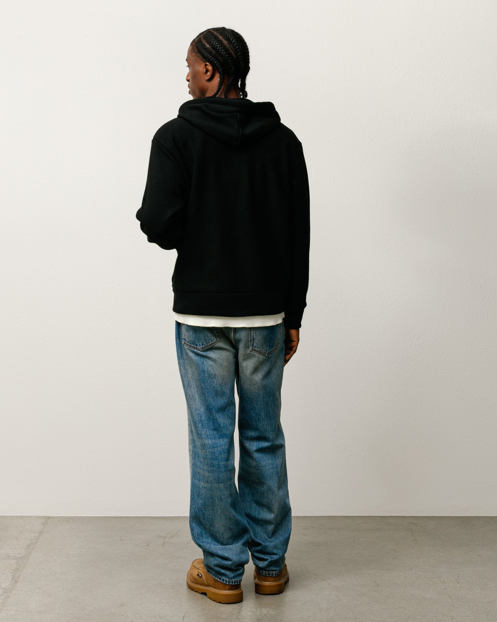 Patch Zip Knit Hoodie – Black | Tops & Knits | Stüssy Canada