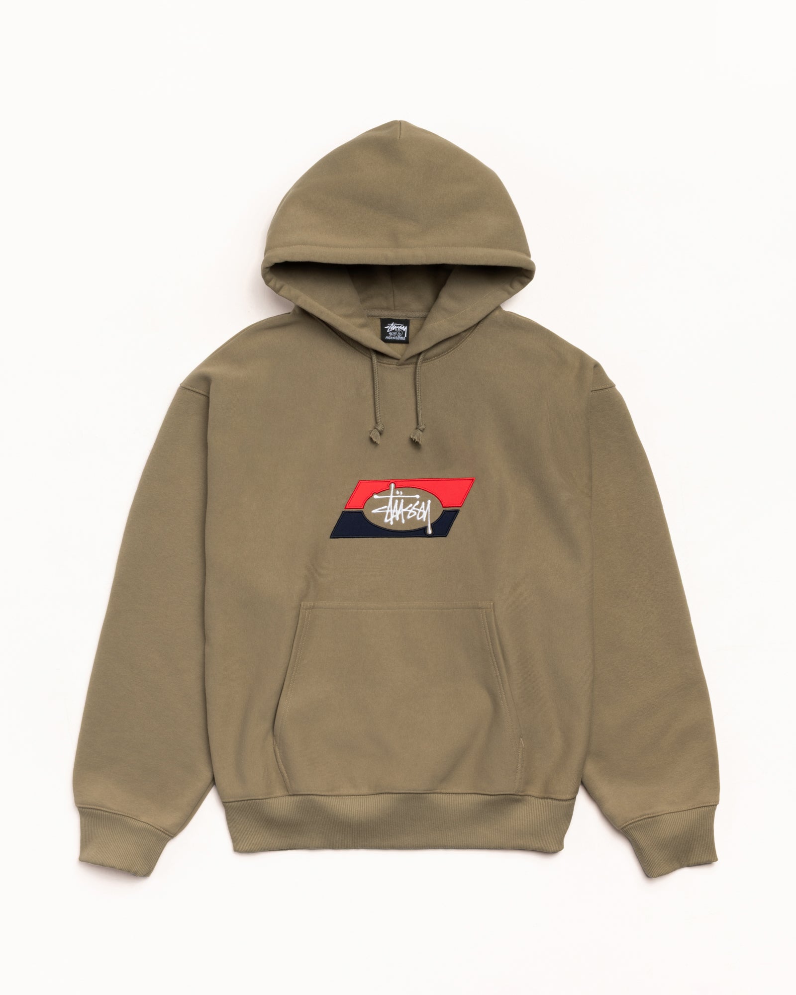 Double Stripe Hood Mens Long Sleeve In Army