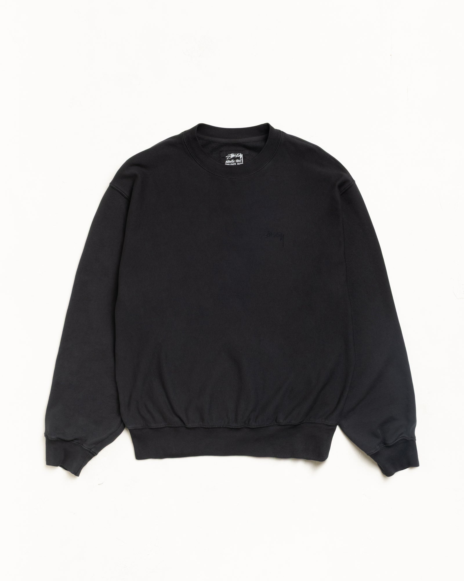 Lightweight Terry Crew – Black | Crew Fleece | Stüssy Canada