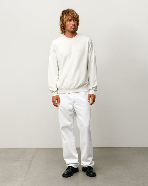 Lightweight Terry Crew Unisex Long Sleeve In Stone