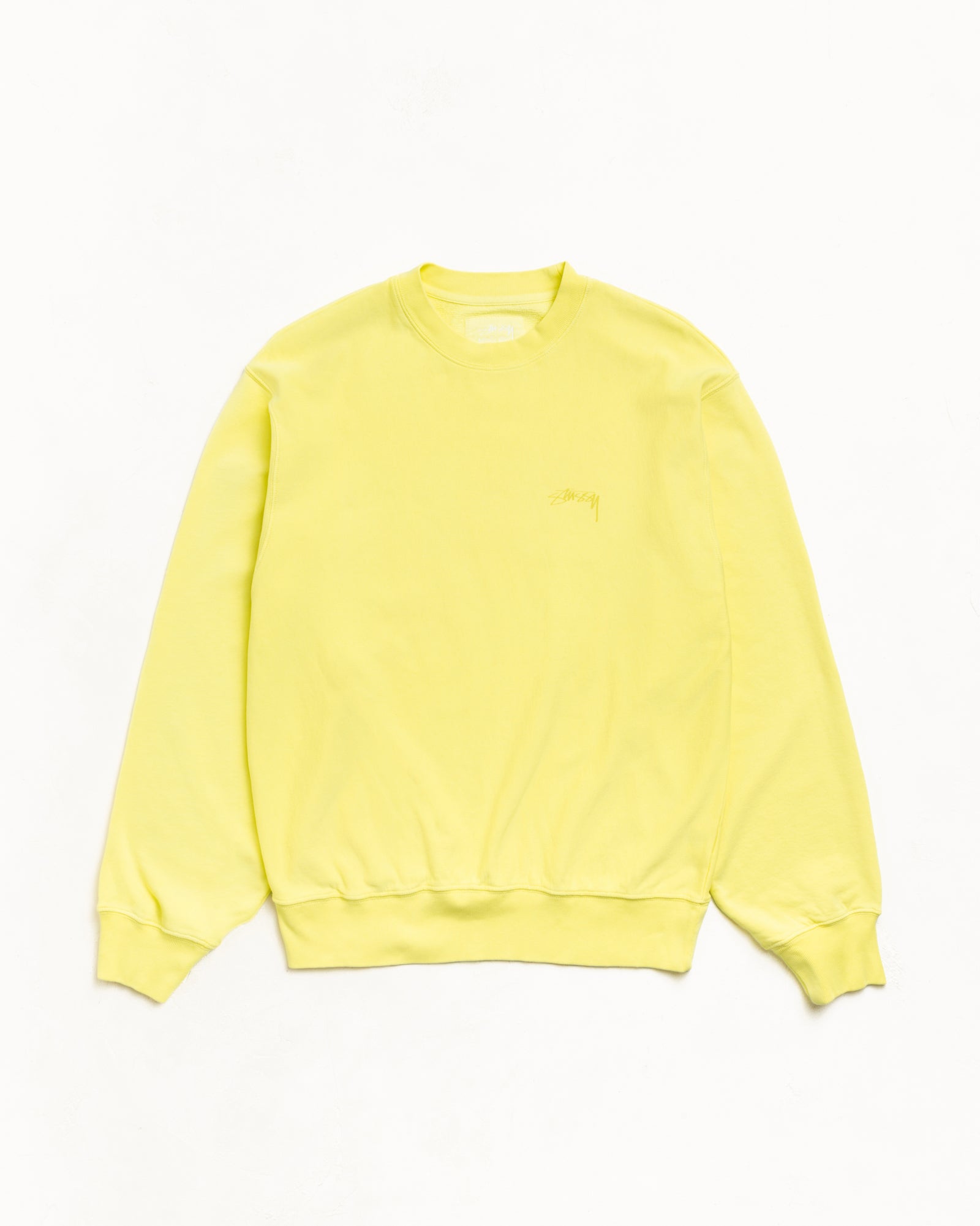 Lightweight Terry Crew Unisex Long Sleeve In Yellow