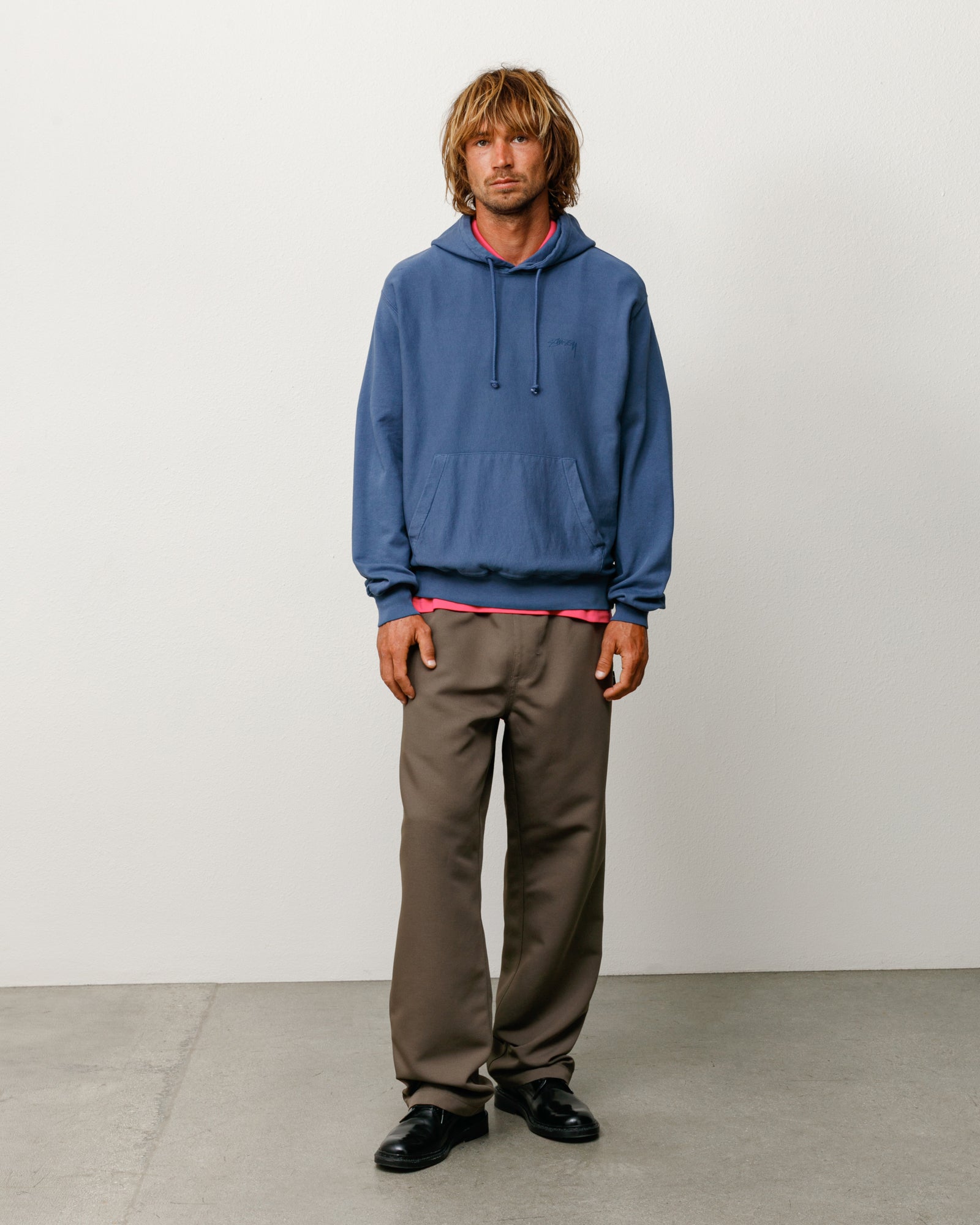 Lightweight Terry Hoodie – Blue | Sweats | Stüssy Canada