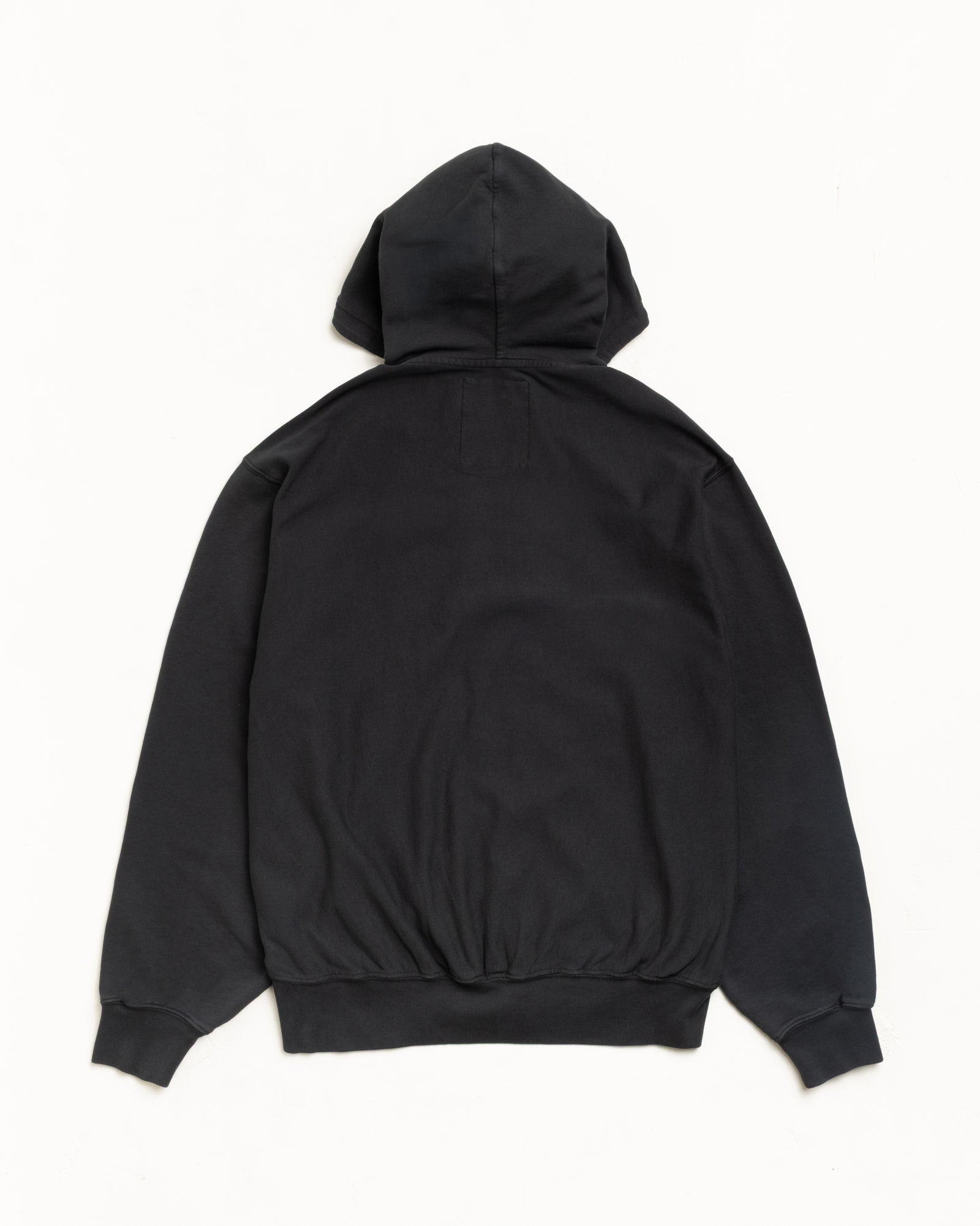Lightweight Terry Zip Hoodie Unisex Long Sleeve In Black