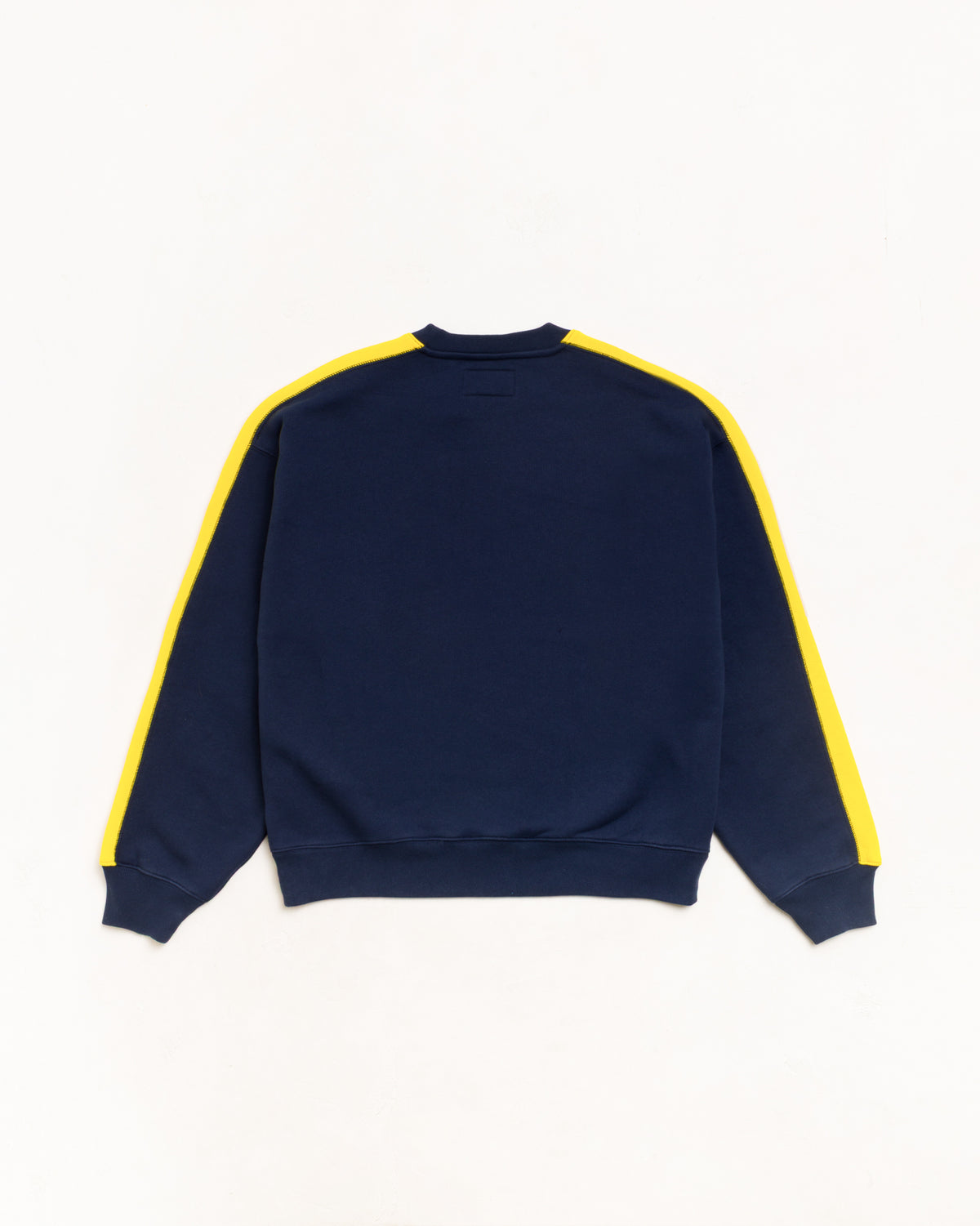 Paneled Stripe Crew Unisex Long Sleeve In Navy