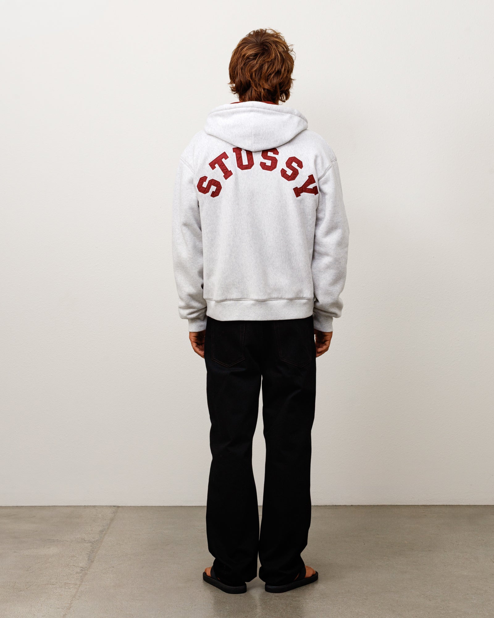 Double Faced Zip Hoodie - Ash Heather | Zip-up Fleece | Stüssy Canada