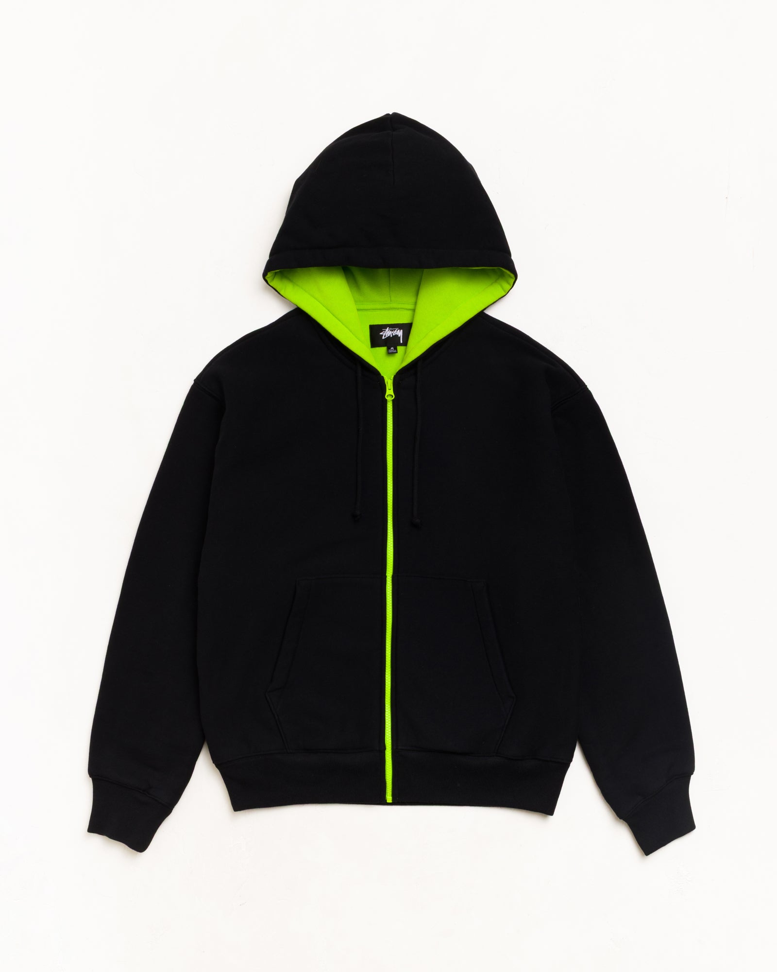 Double Faced Zip Hoodie - Black | Zip-up Fleece | Stüssy Canada