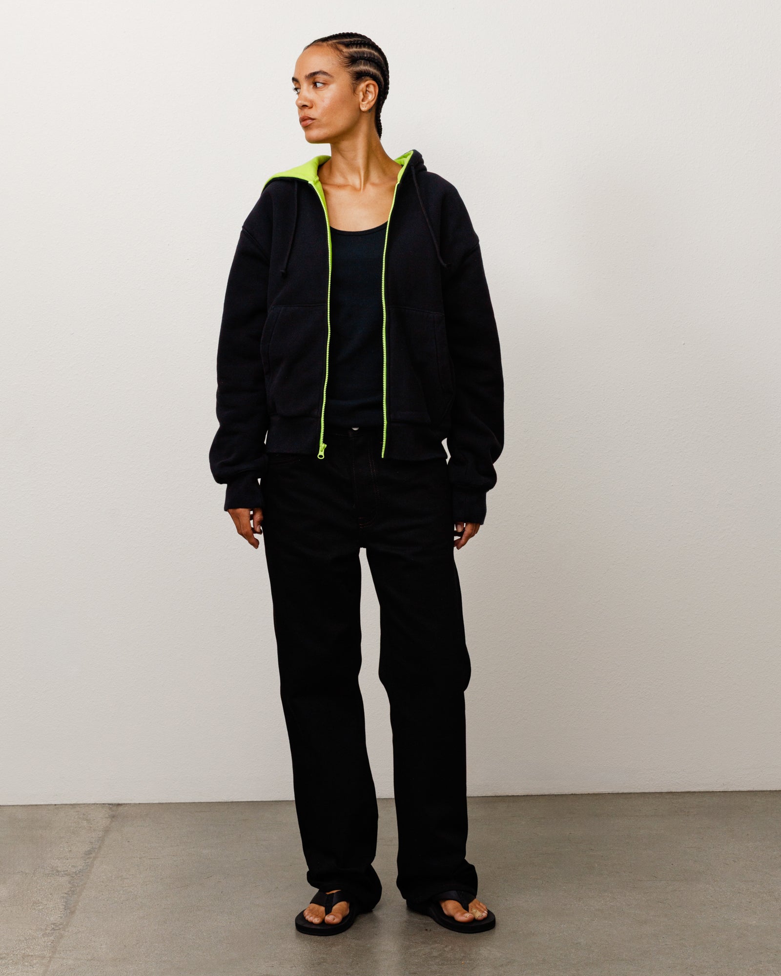 Double Faced Zip Hoodie - Black | Zip-up Fleece | Stüssy Canada