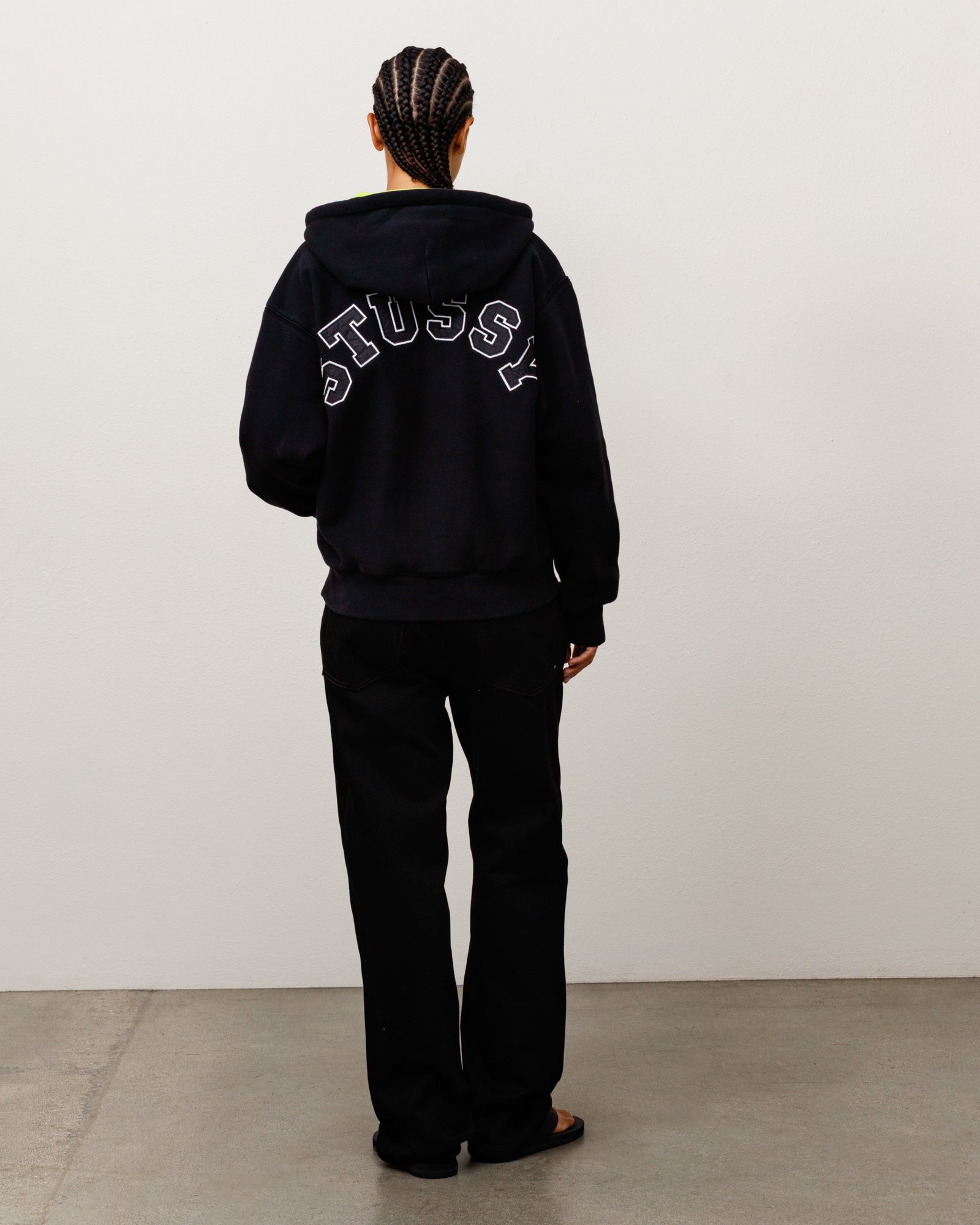 Double Faced Zip Hoodie - Black | Zip-up Fleece | Stüssy Canada