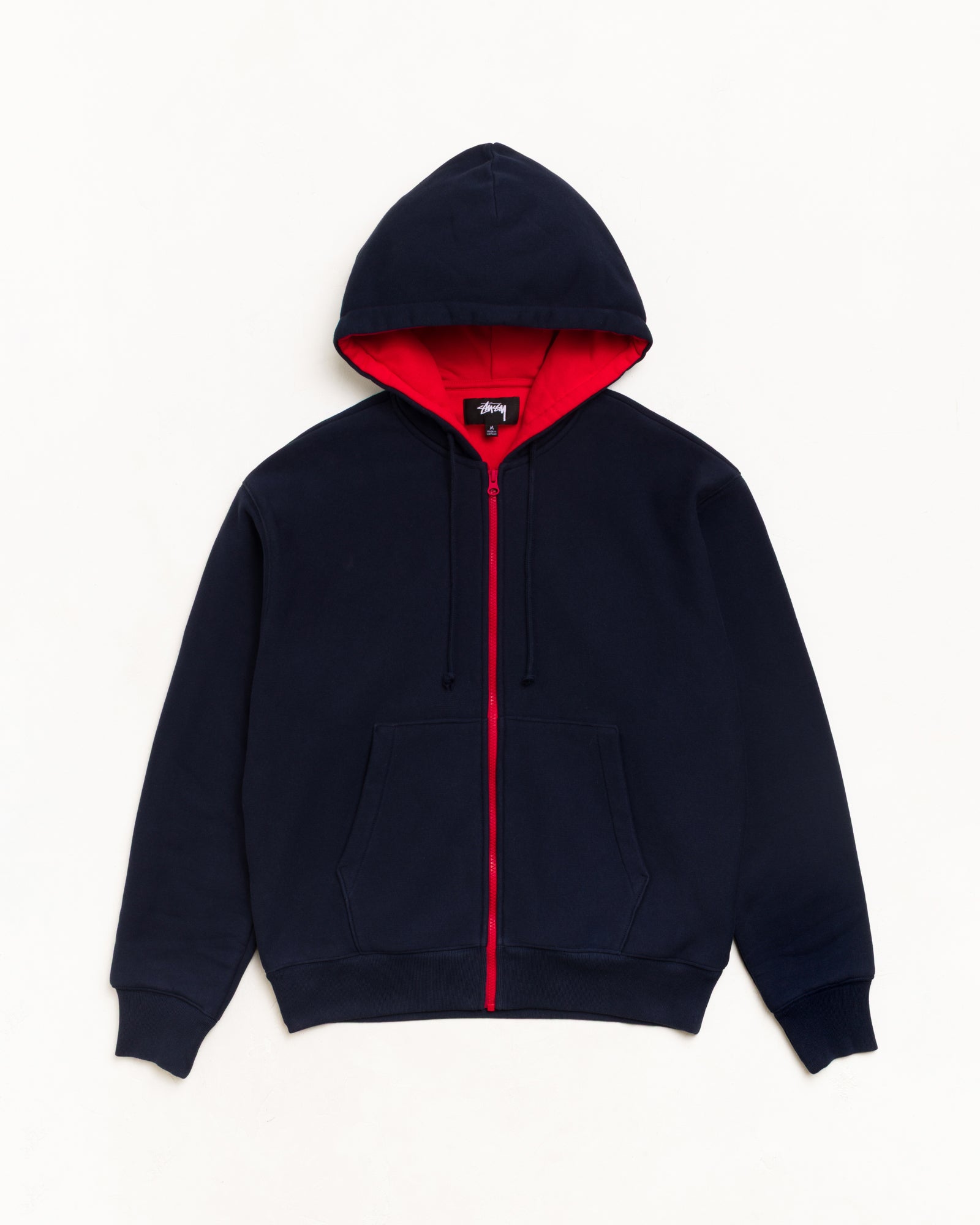 Double Faced Zip Hoodie - Navy | Zip-up Fleece | Stüssy Canada