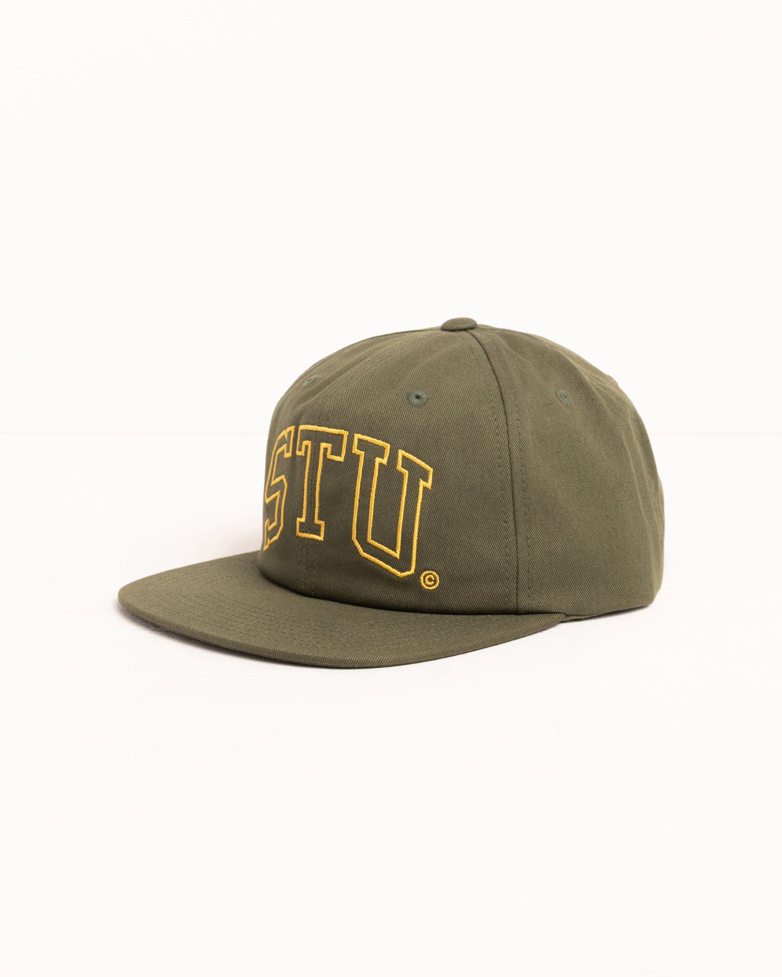 Mid-Depth Stu Arch Strapback – Olive | Headwear | Stüssy Canada