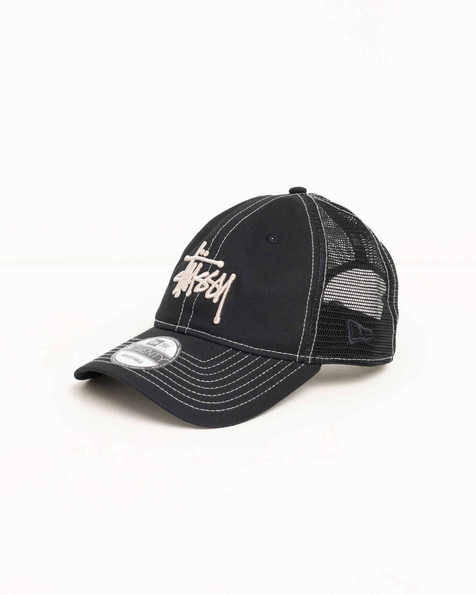 New Era 9TWENTY Basic Trucker – Black | Headwear | Stüssy Canada